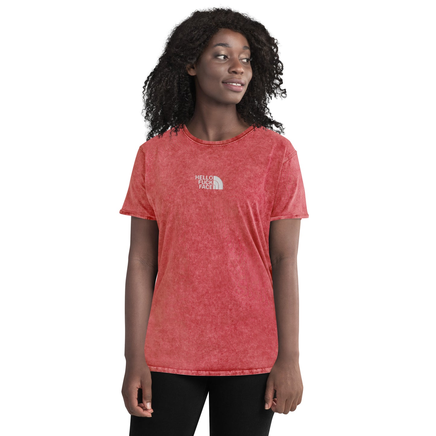 Hello F Face Denim T-Shirt