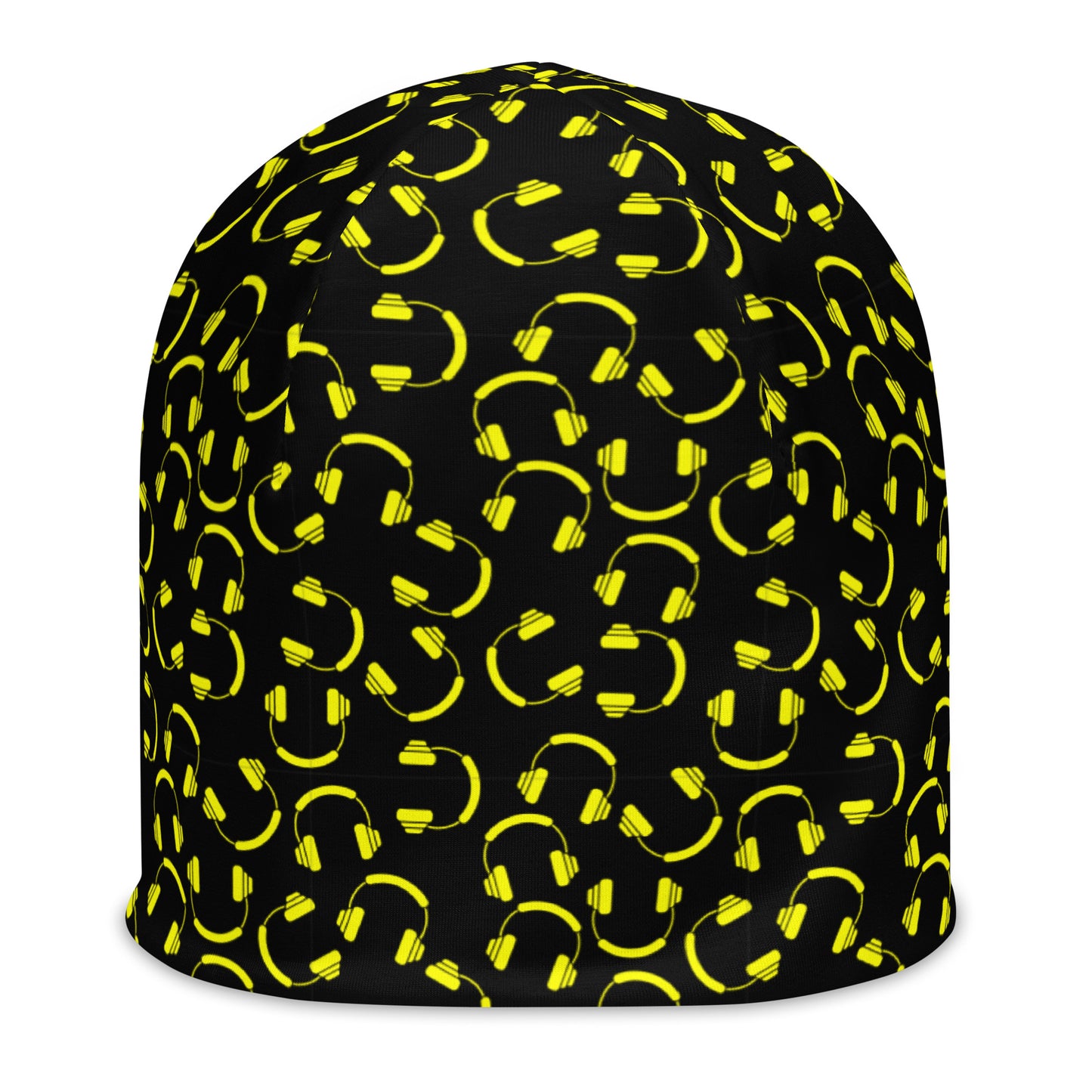 smiley dj headset All-Over Print Beanie