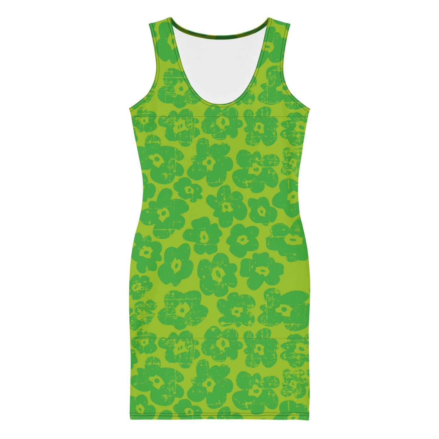 Green Flower Bodycon dress