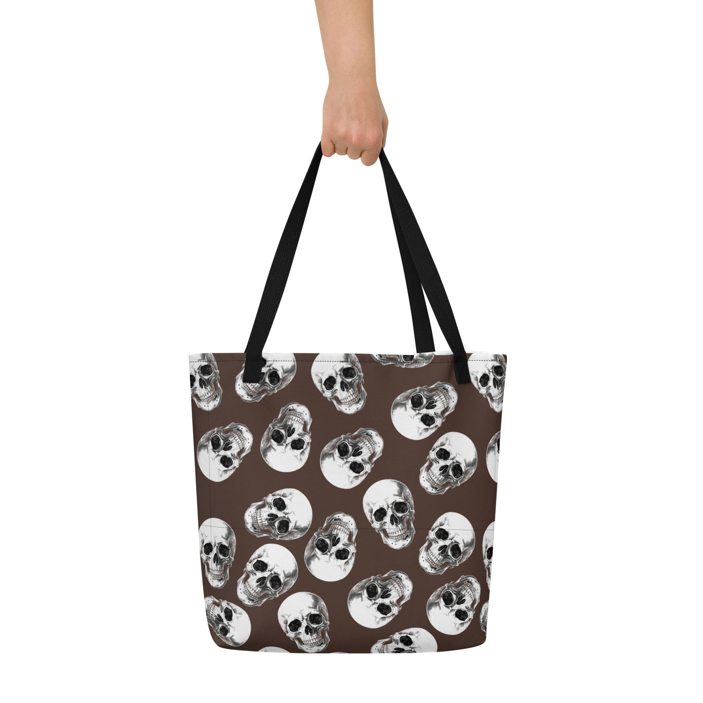 Rock skull All-Over Print Large Tote Bag