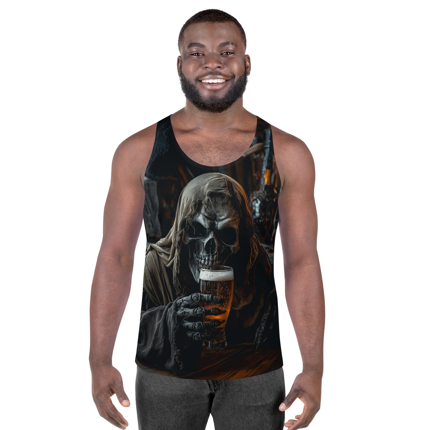 Dead with Beer Unisex Tank Top