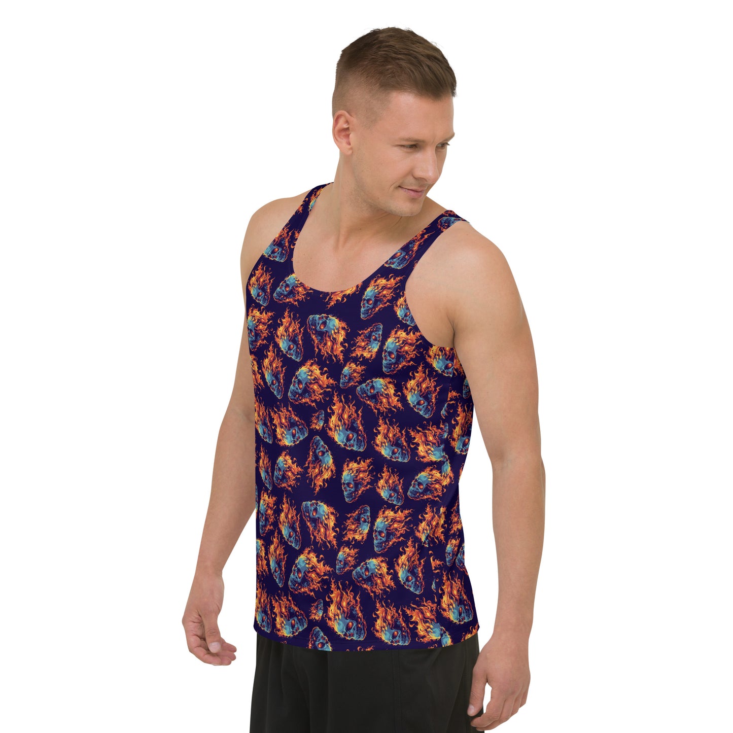 Fire Skull Unisex Tank Top