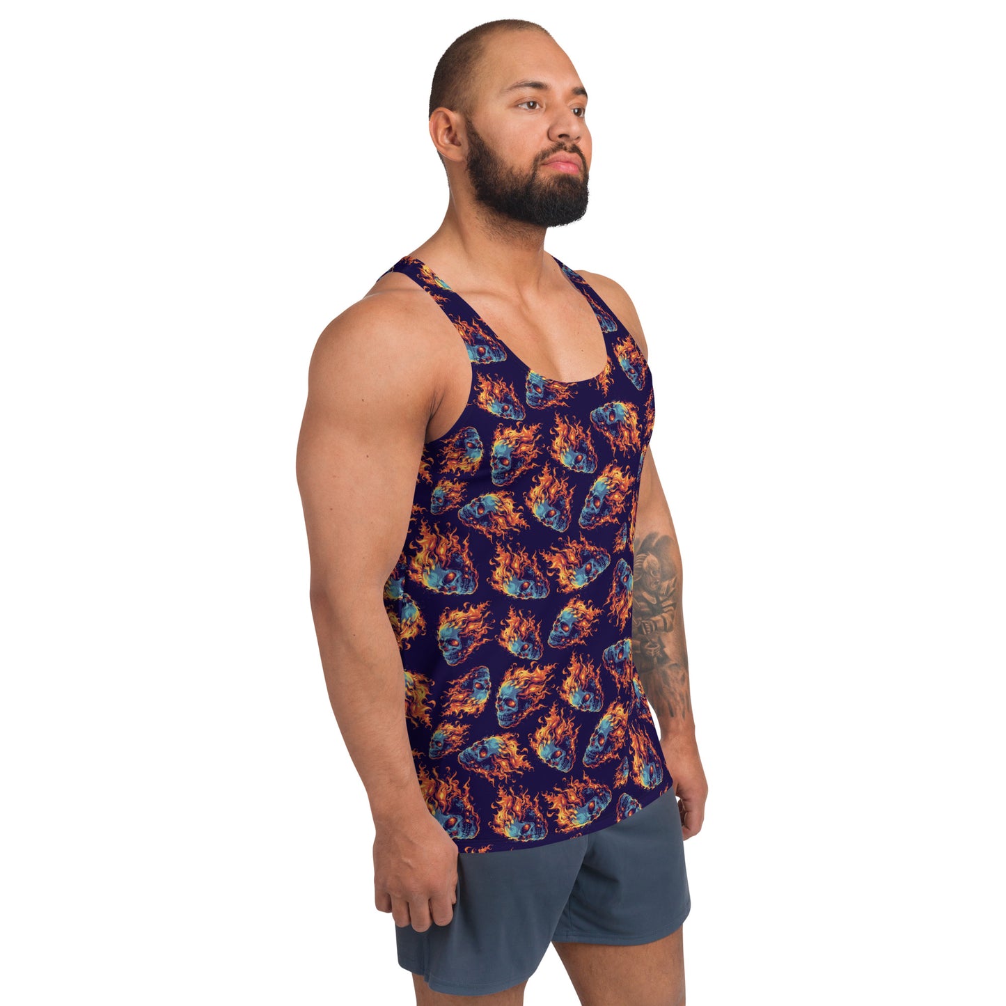 Fire Skull Unisex Tank Top