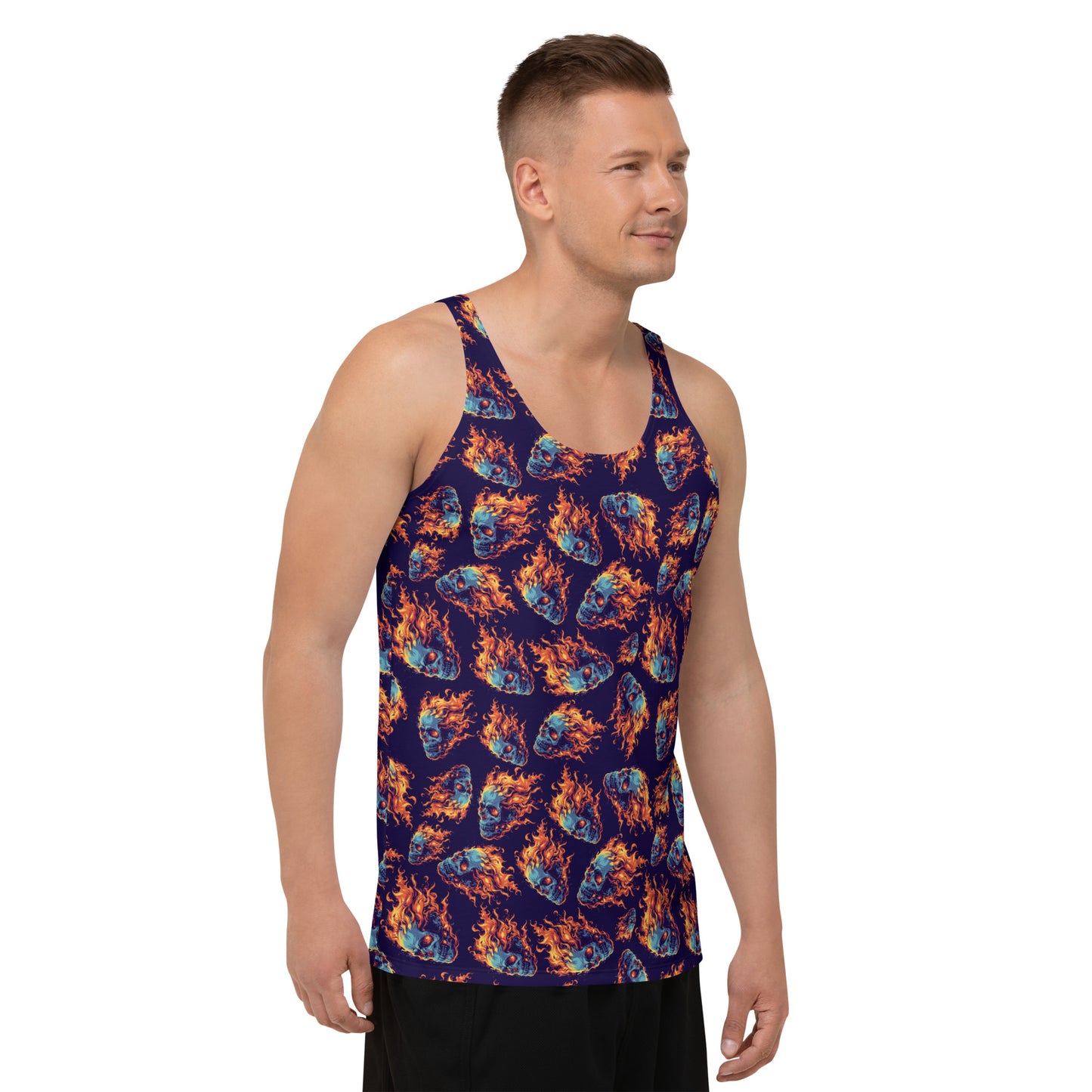 Fire Skull Unisex Tank Top