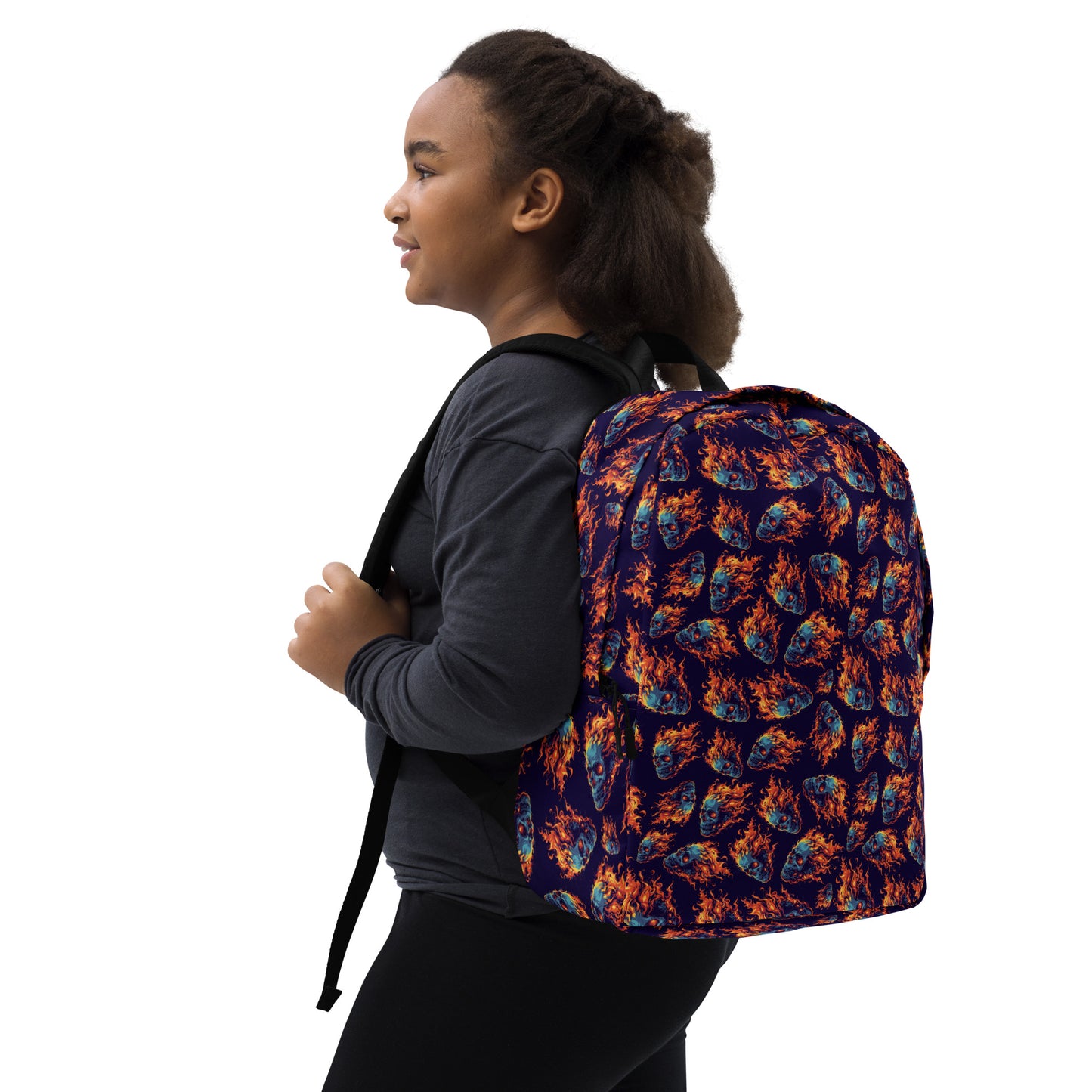 fire skulls Minimalist Backpack