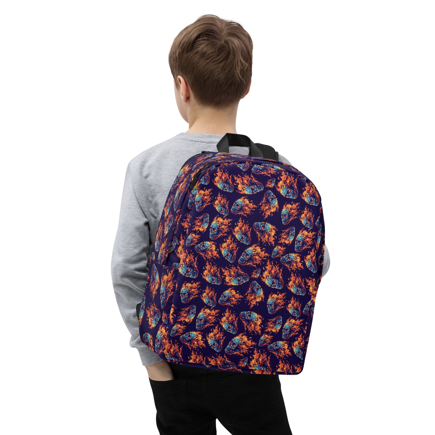 fire skulls Minimalist Backpack