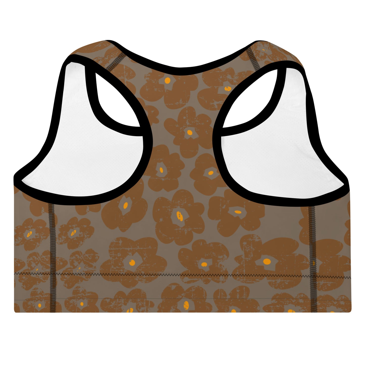 Raw Flower Padded Sports Bra