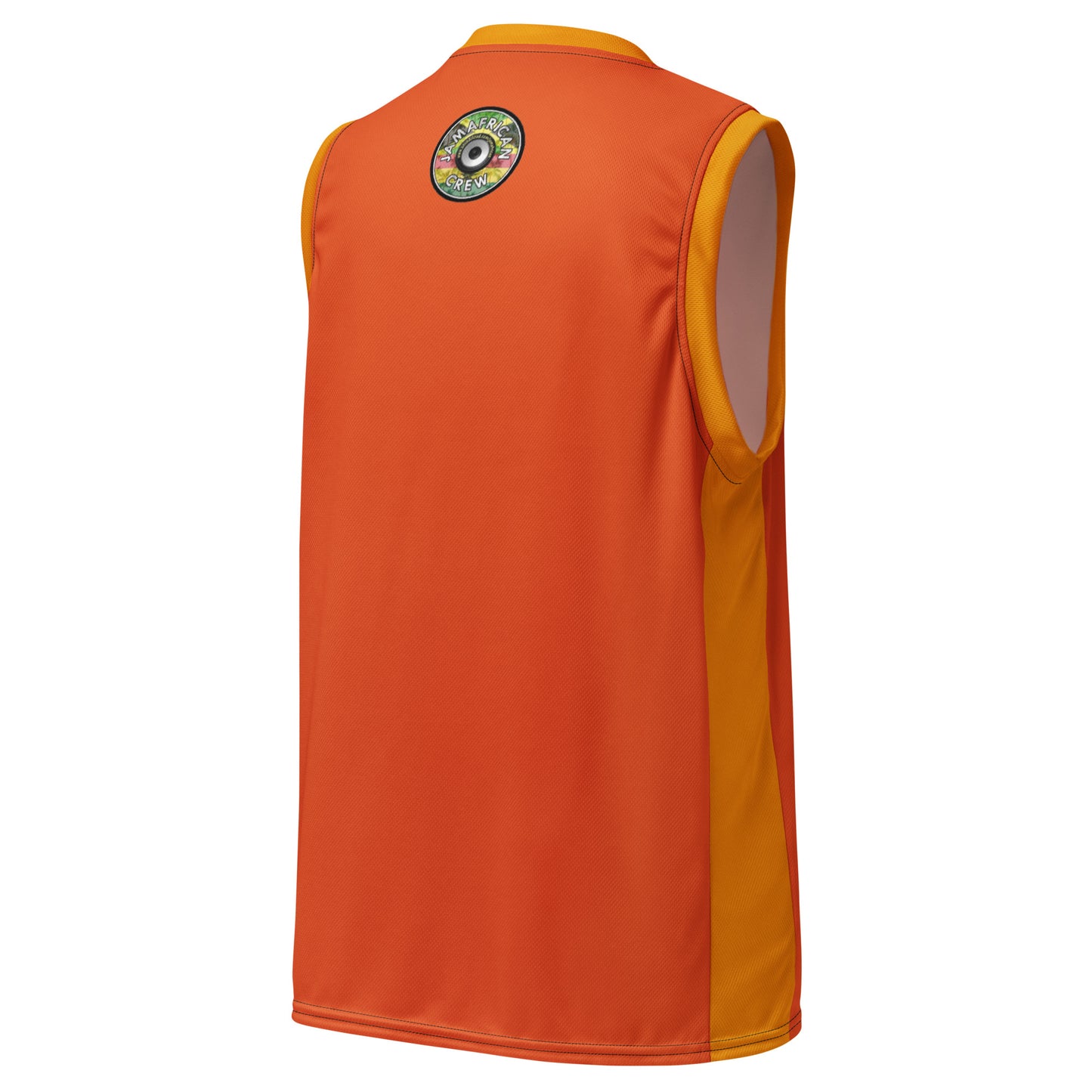 Jamafrican crew Recycled unisex basketball jersey orange