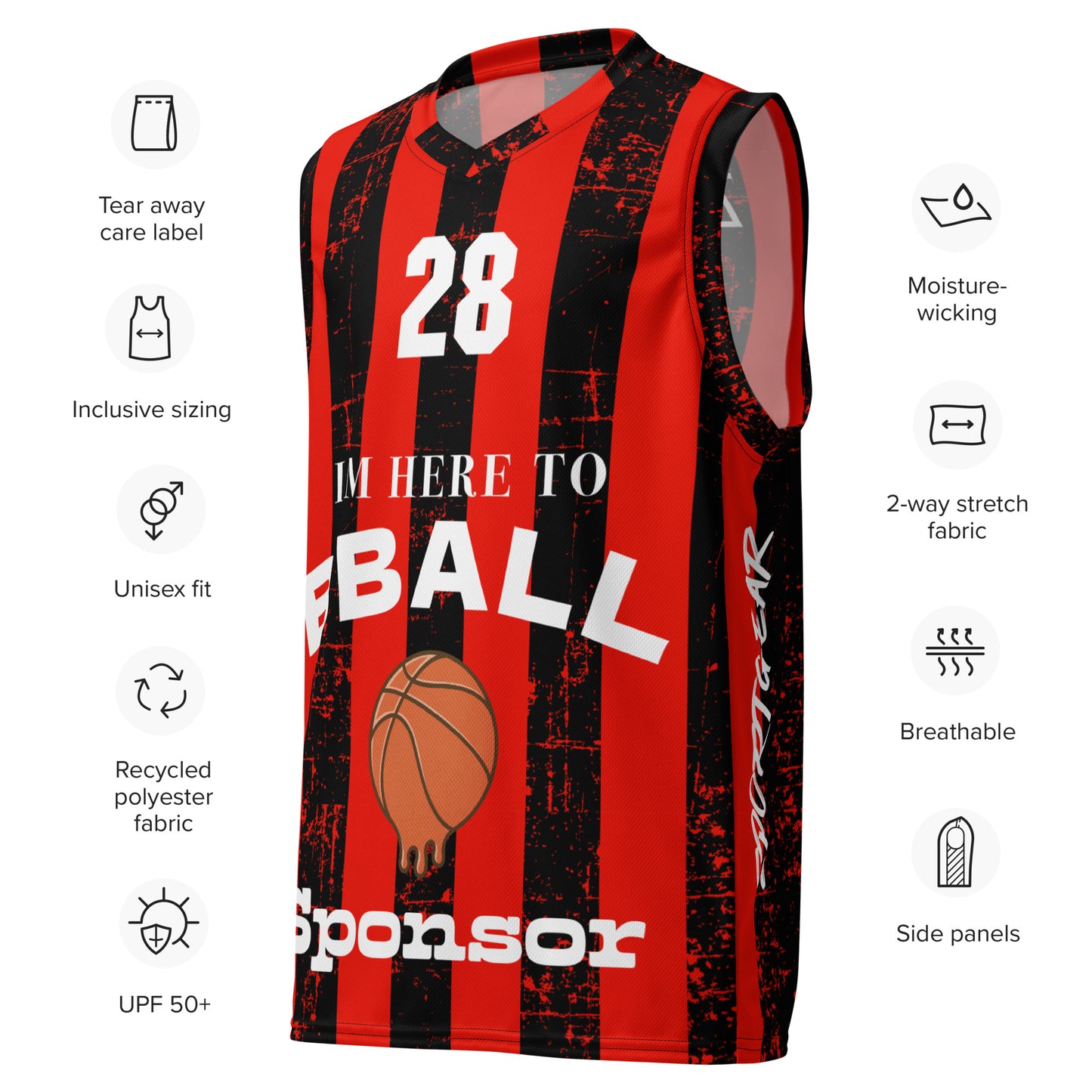 muzign sportgear Recycled unisex basketball jersey