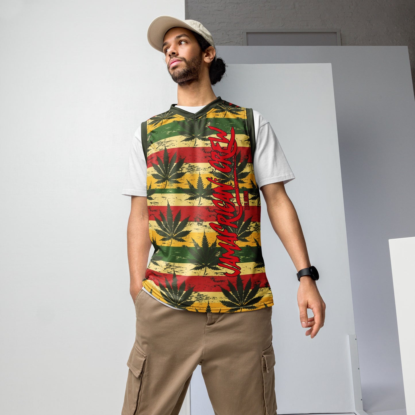 Jamafrican crew Recycled unisex basketball jersey