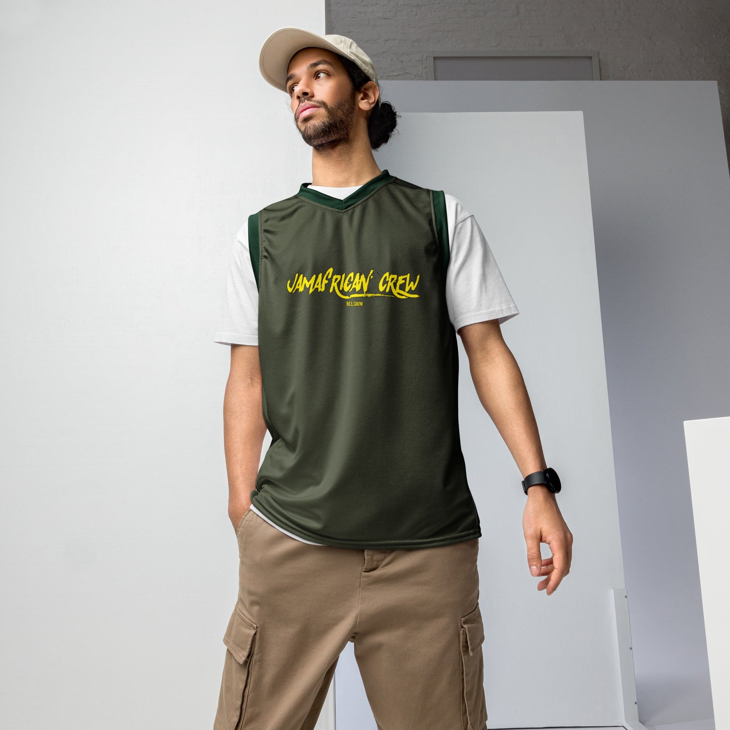 jamafrican crew Recycled unisex basketball jersey