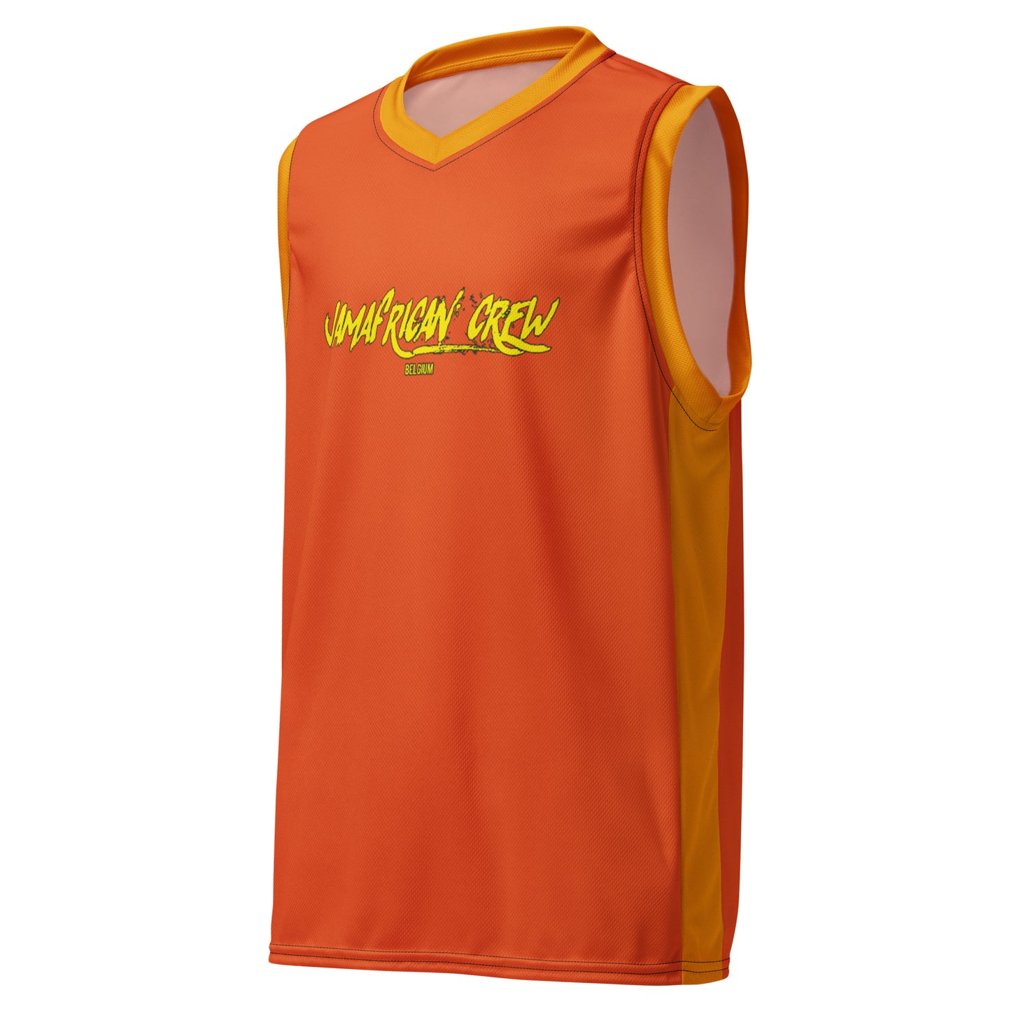 Jamafrican crew Recycled unisex basketball jersey orange