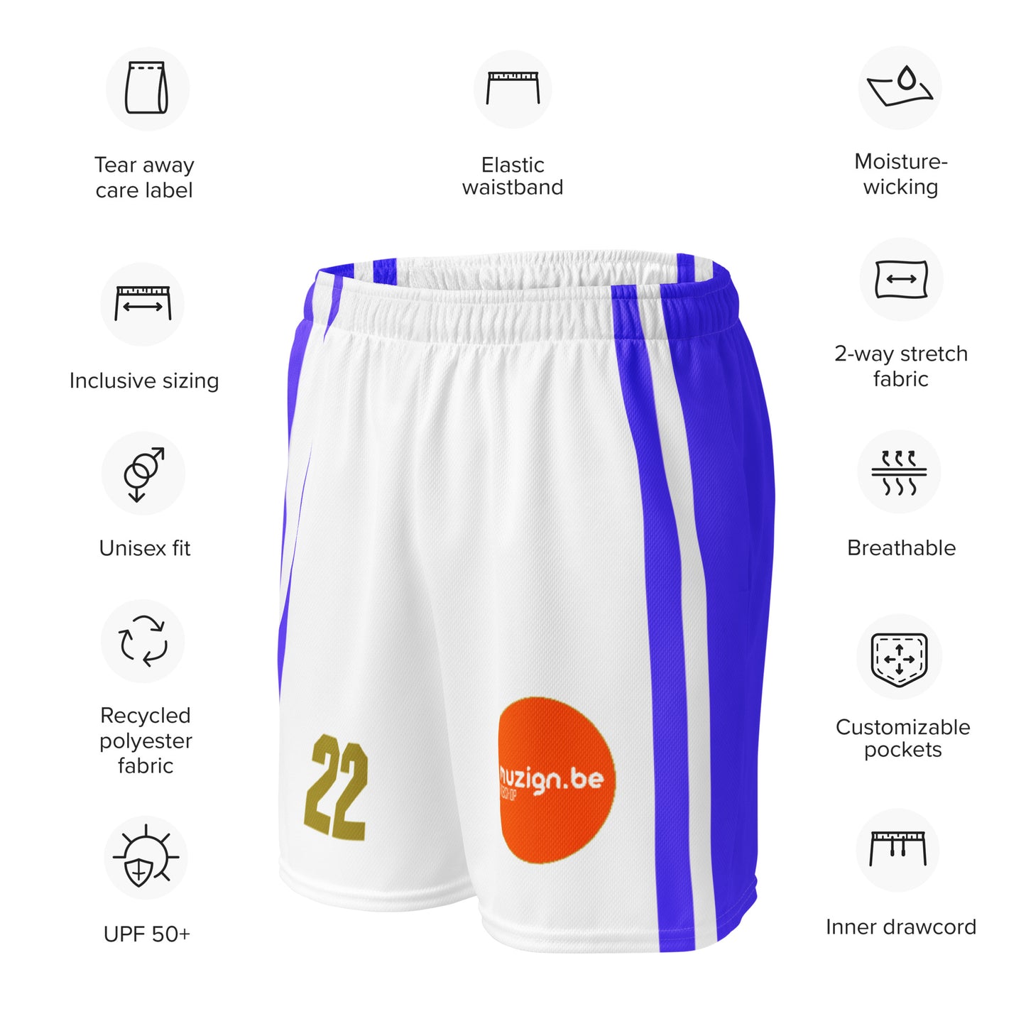 Muzign sportgear Unisex mesh shorts