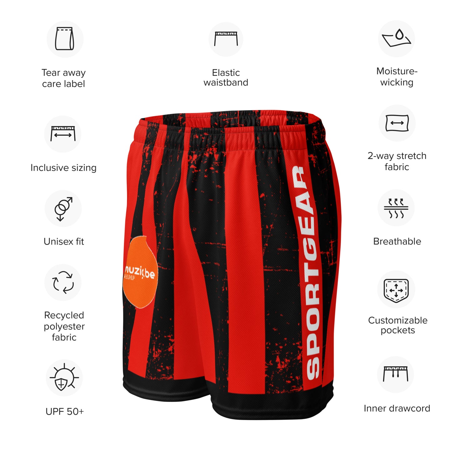 muzign sportgear Unisex mesh shorts