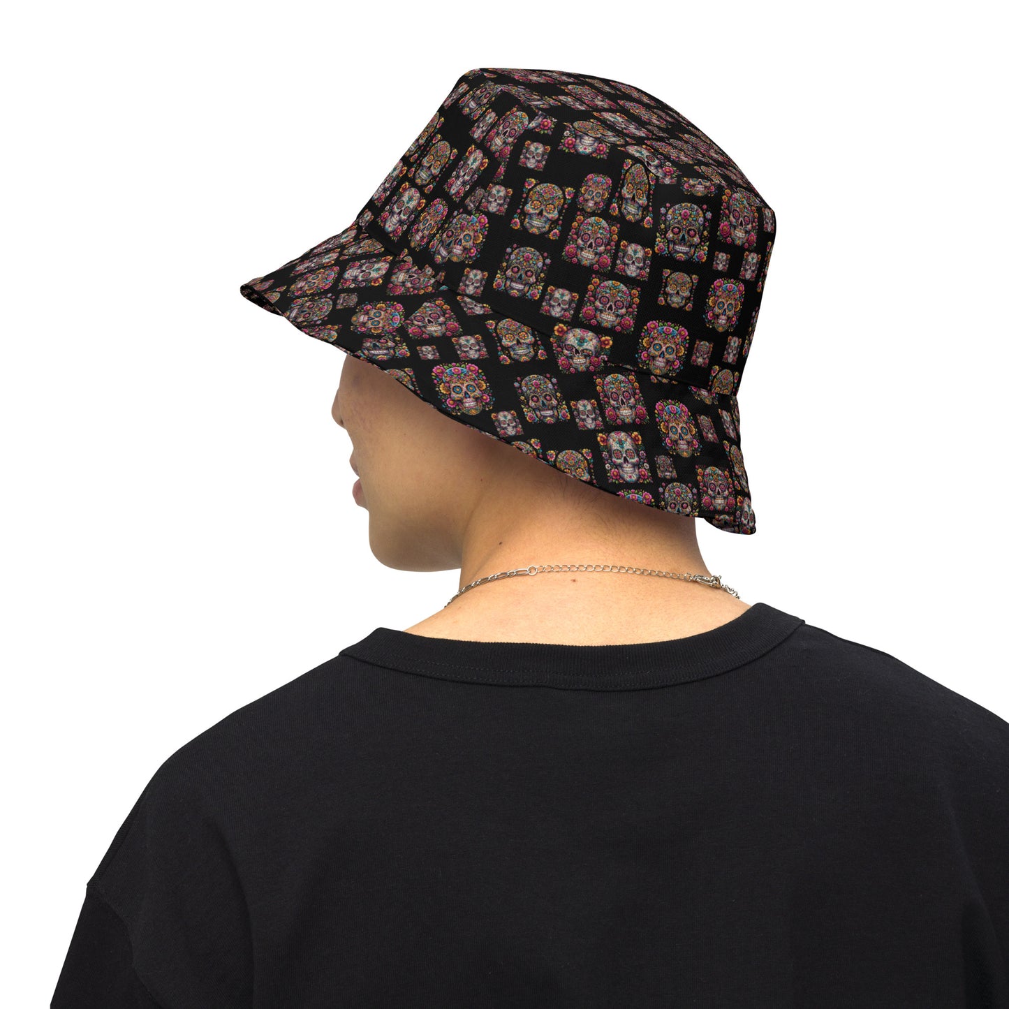 Sugar skull Reversible bucket hat