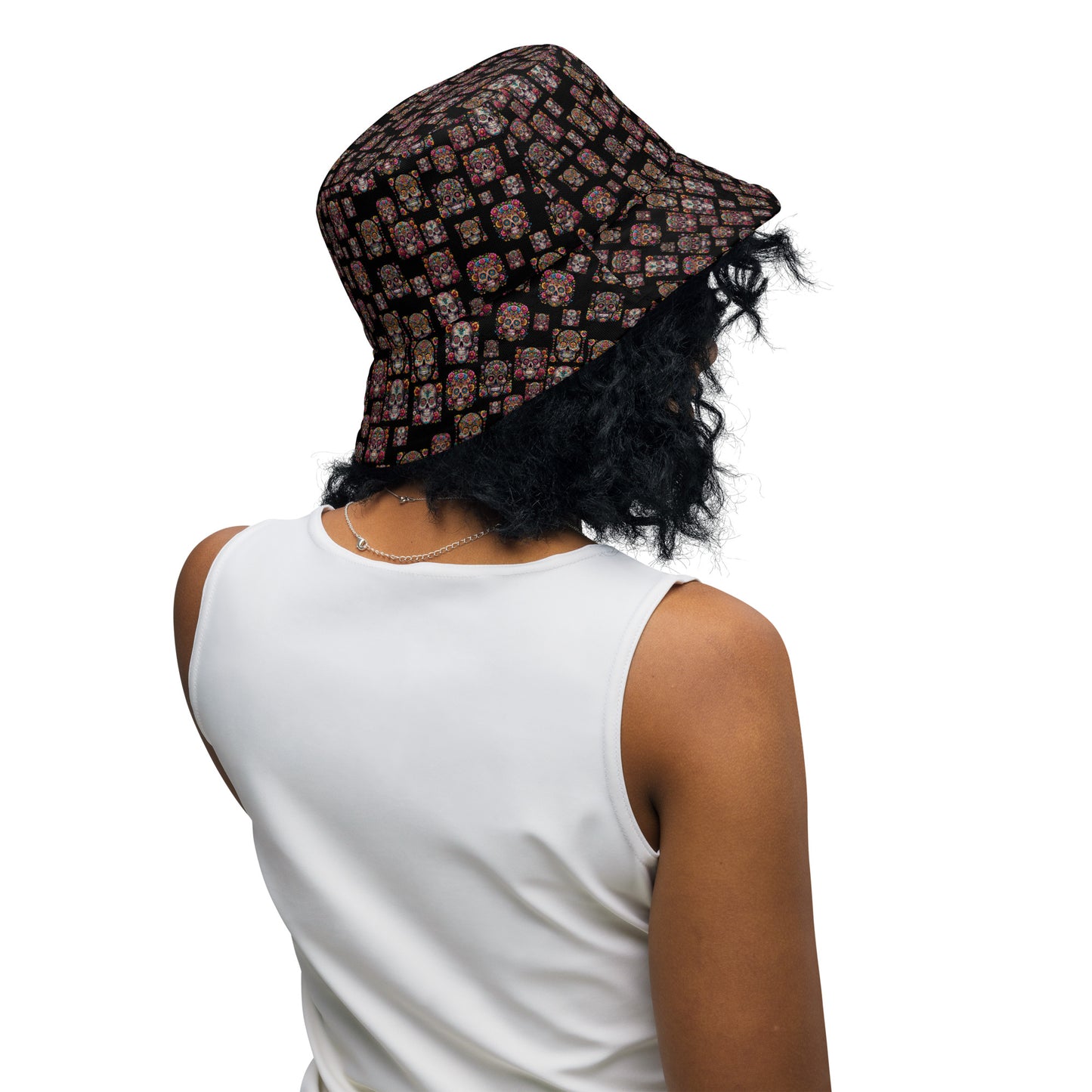 Sugar skull Reversible bucket hat