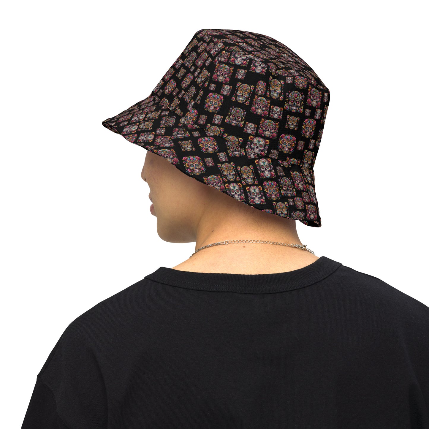 Sugar skull Reversible bucket hat