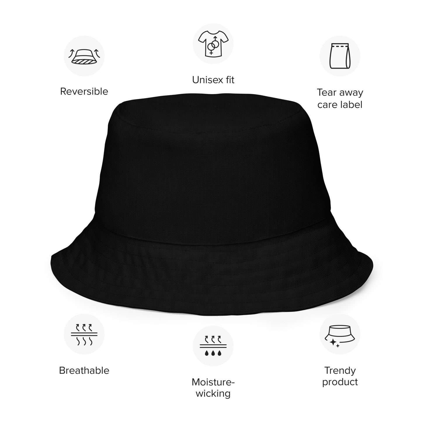 Black Pussy Reversible bucket hat