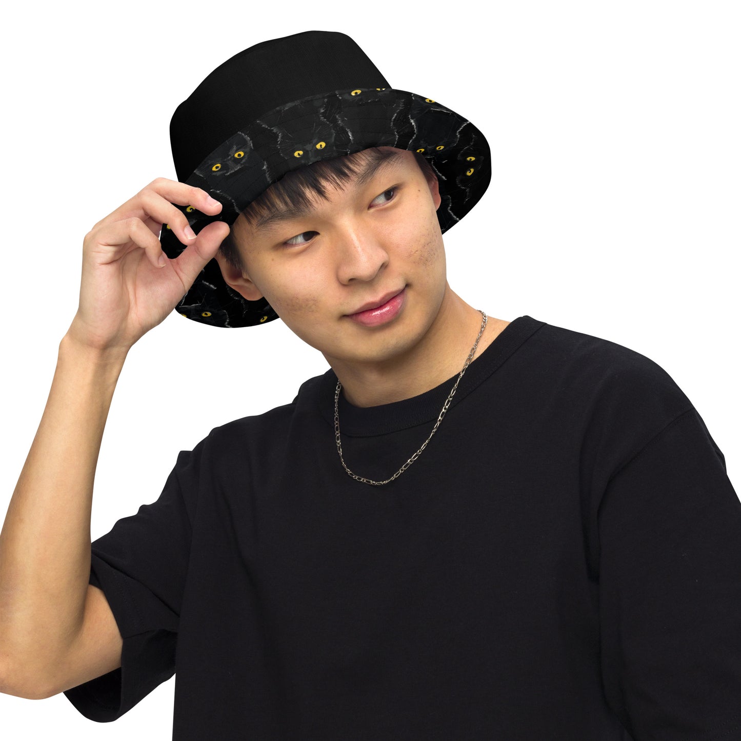 Black Pussy Reversible bucket hat