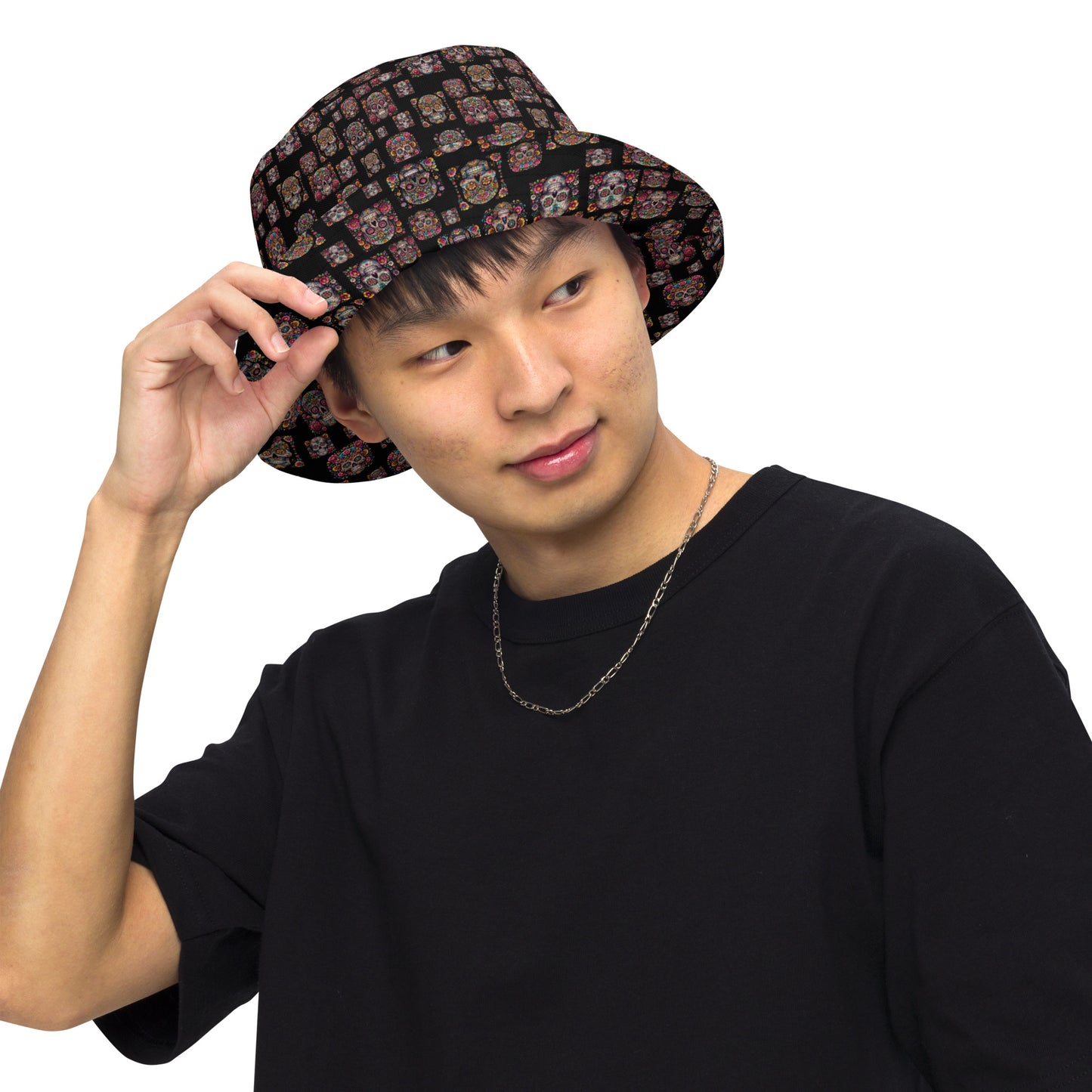 Sugar skull Reversible bucket hat