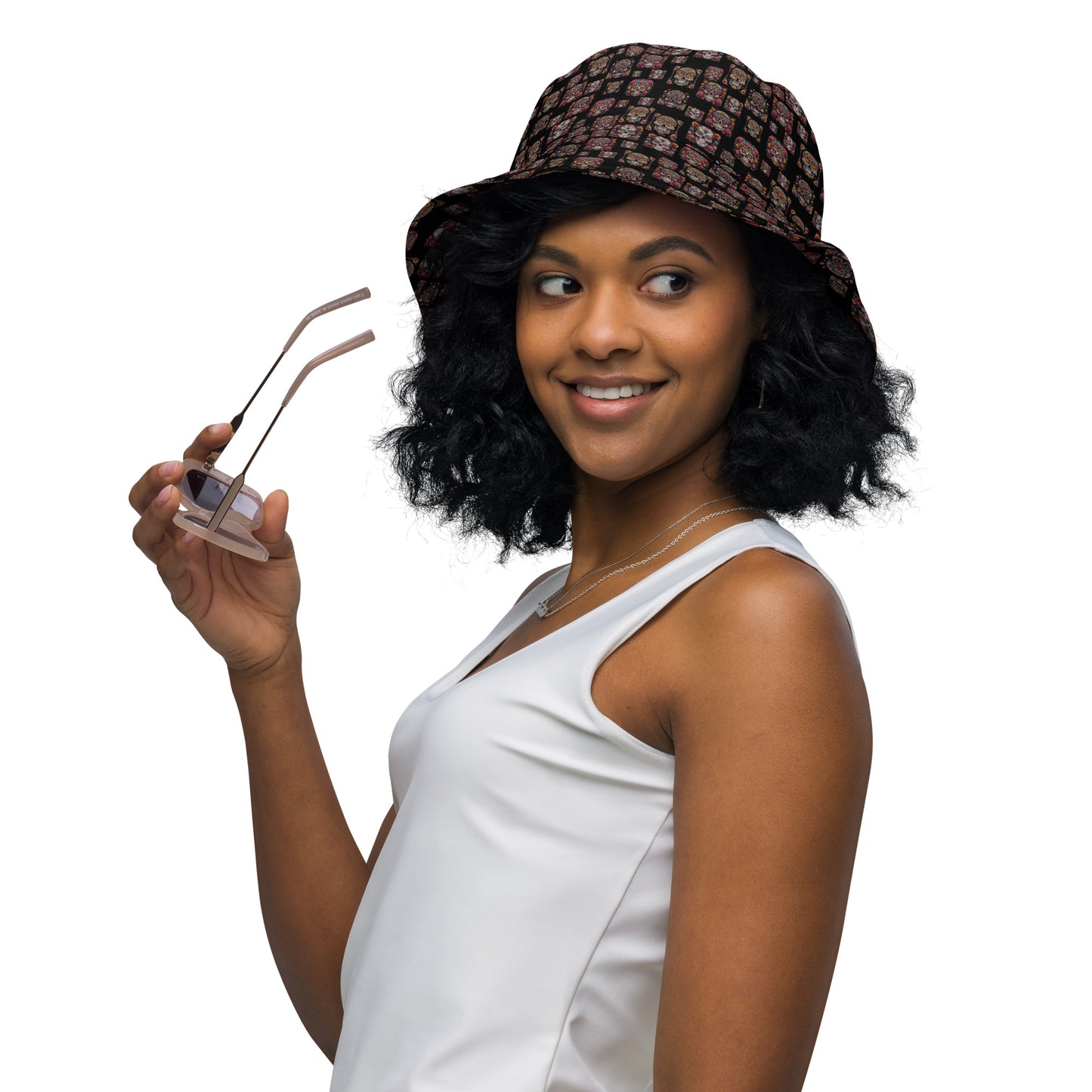 Sugar skull Reversible bucket hat