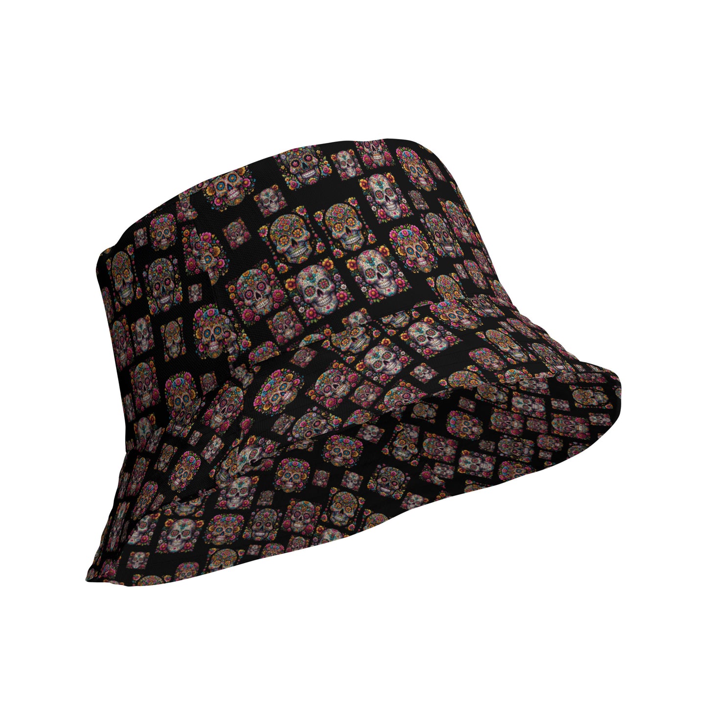 Sugar skull Reversible bucket hat
