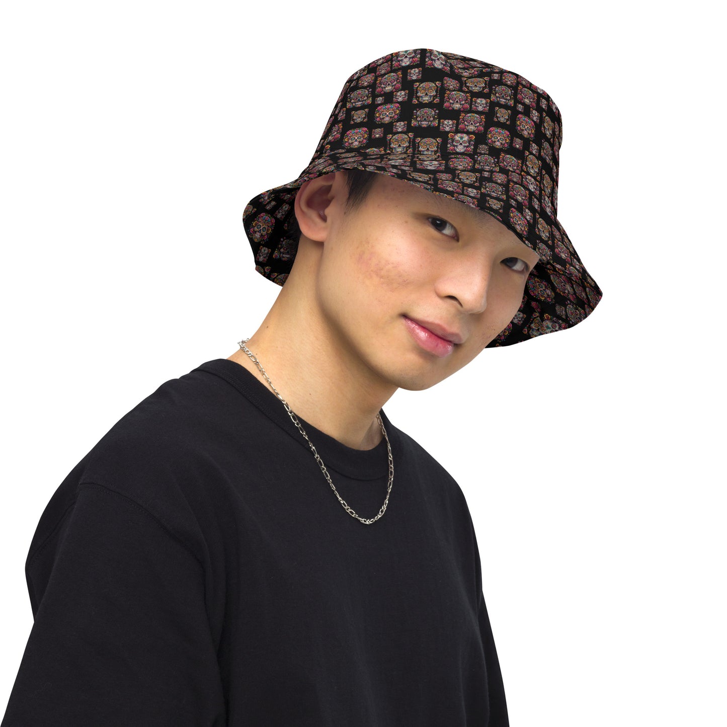 Sugar skull Reversible bucket hat