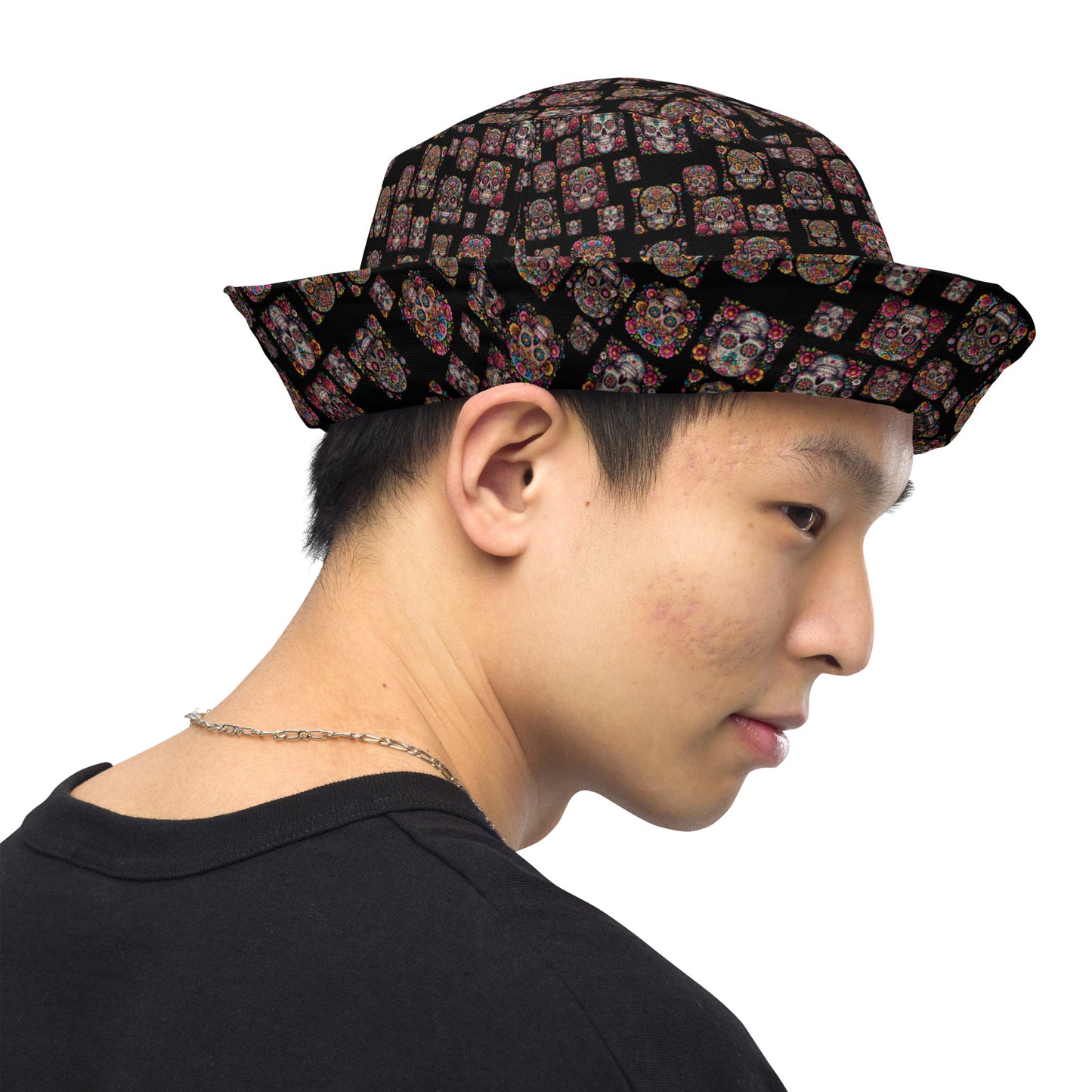 Sugar skull Reversible bucket hat