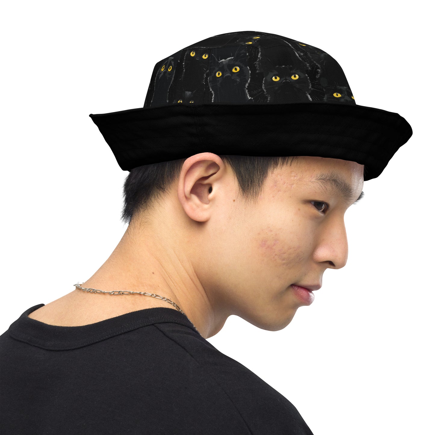 Black Pussy Reversible bucket hat