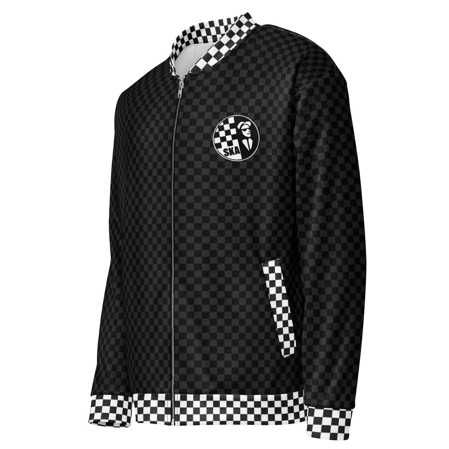 checkered ska trojan music Unisex Bomber Jacket