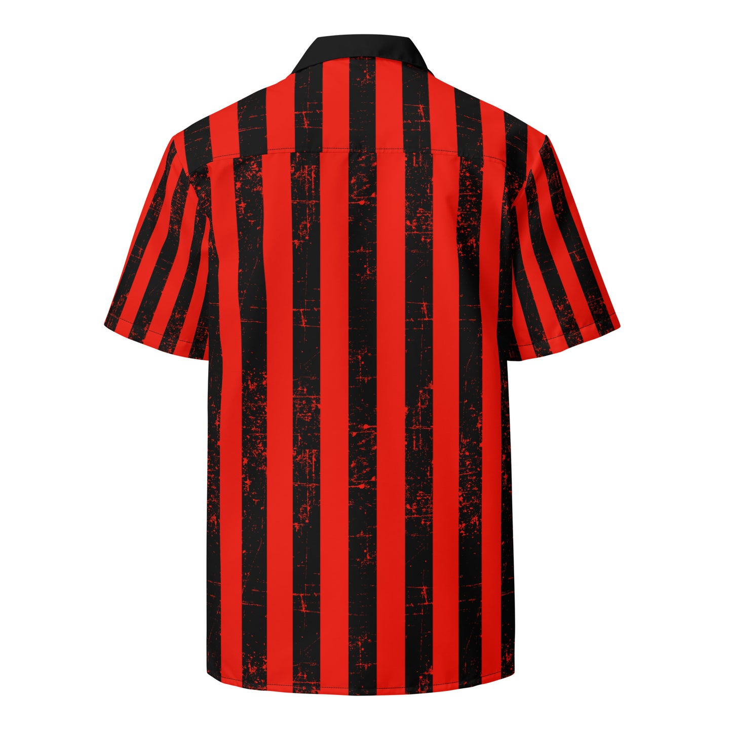 Grunge Stripes red Unisex button shirt