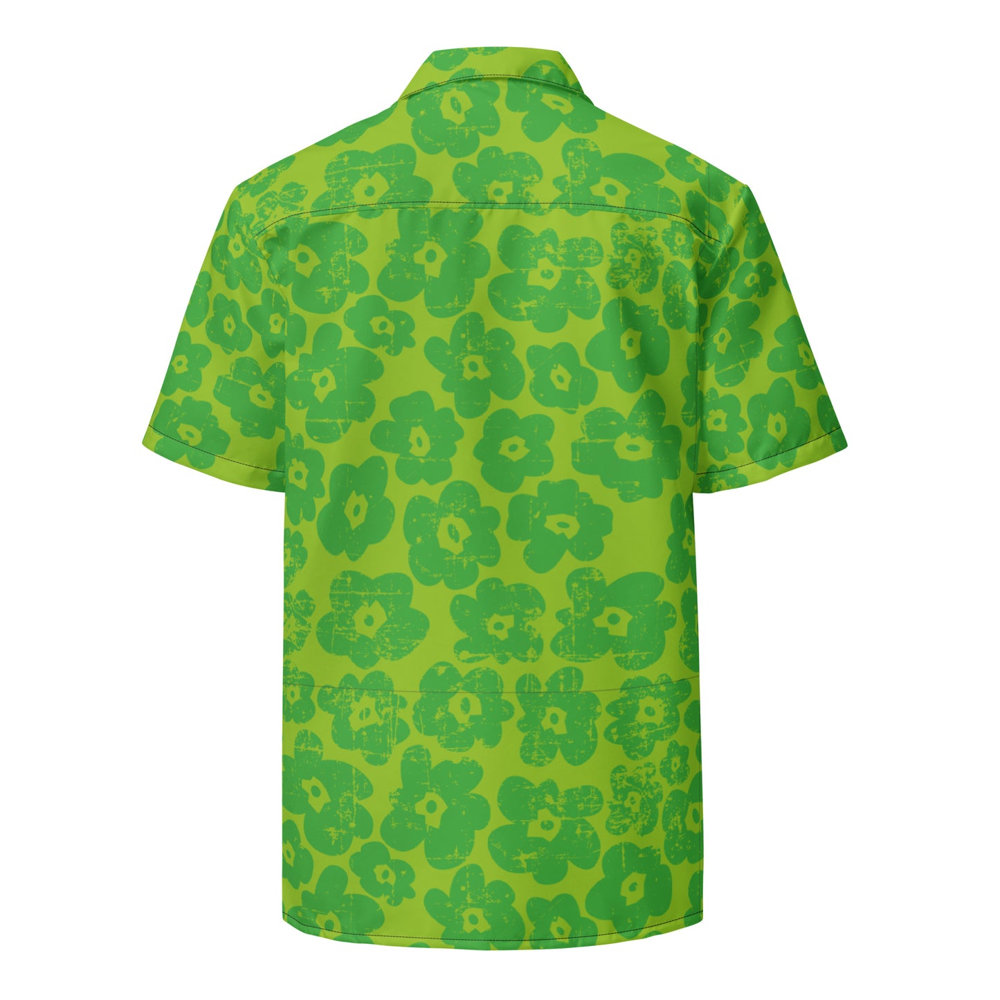 Green Flower Unisex button shirt