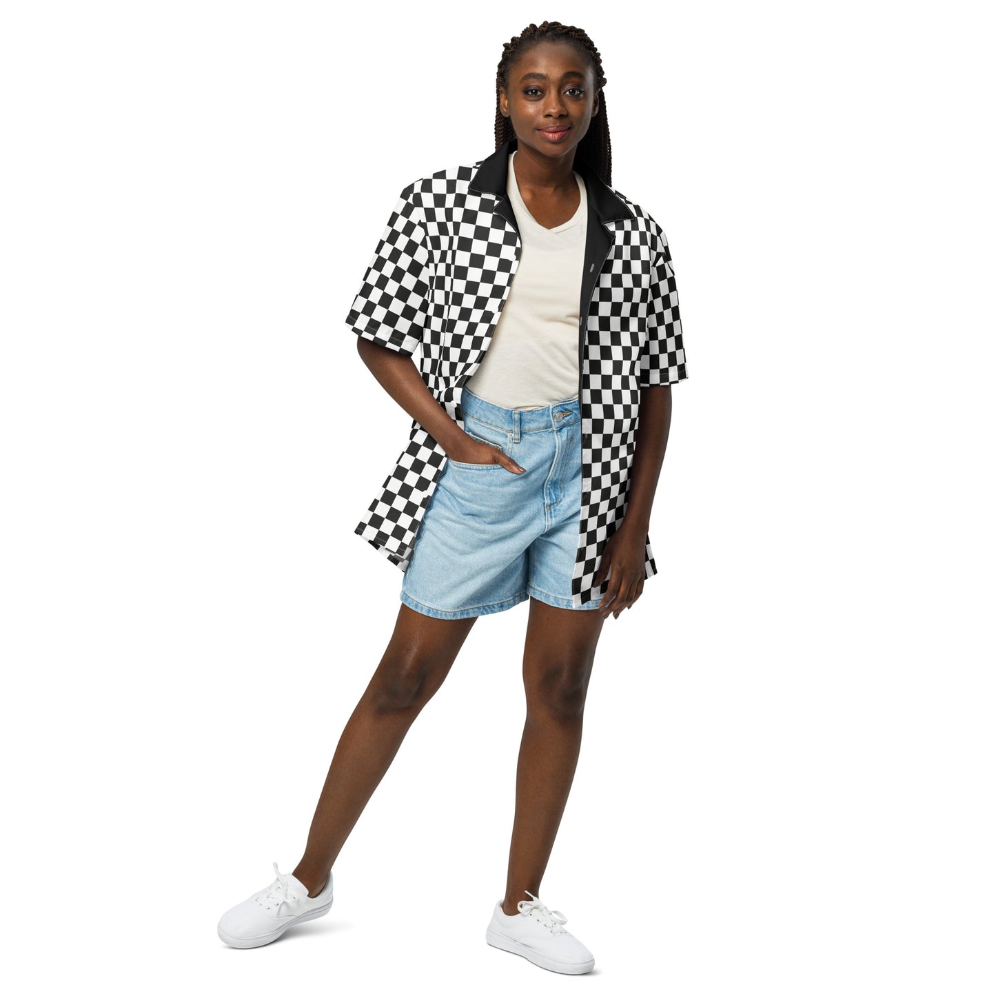 Checkered ska Unisex button shirt