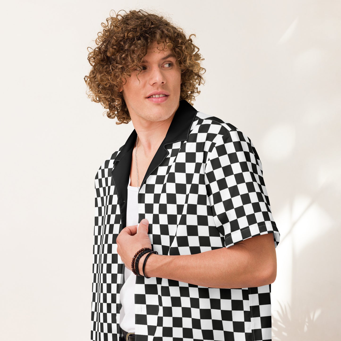 Checkered ska Unisex button shirt