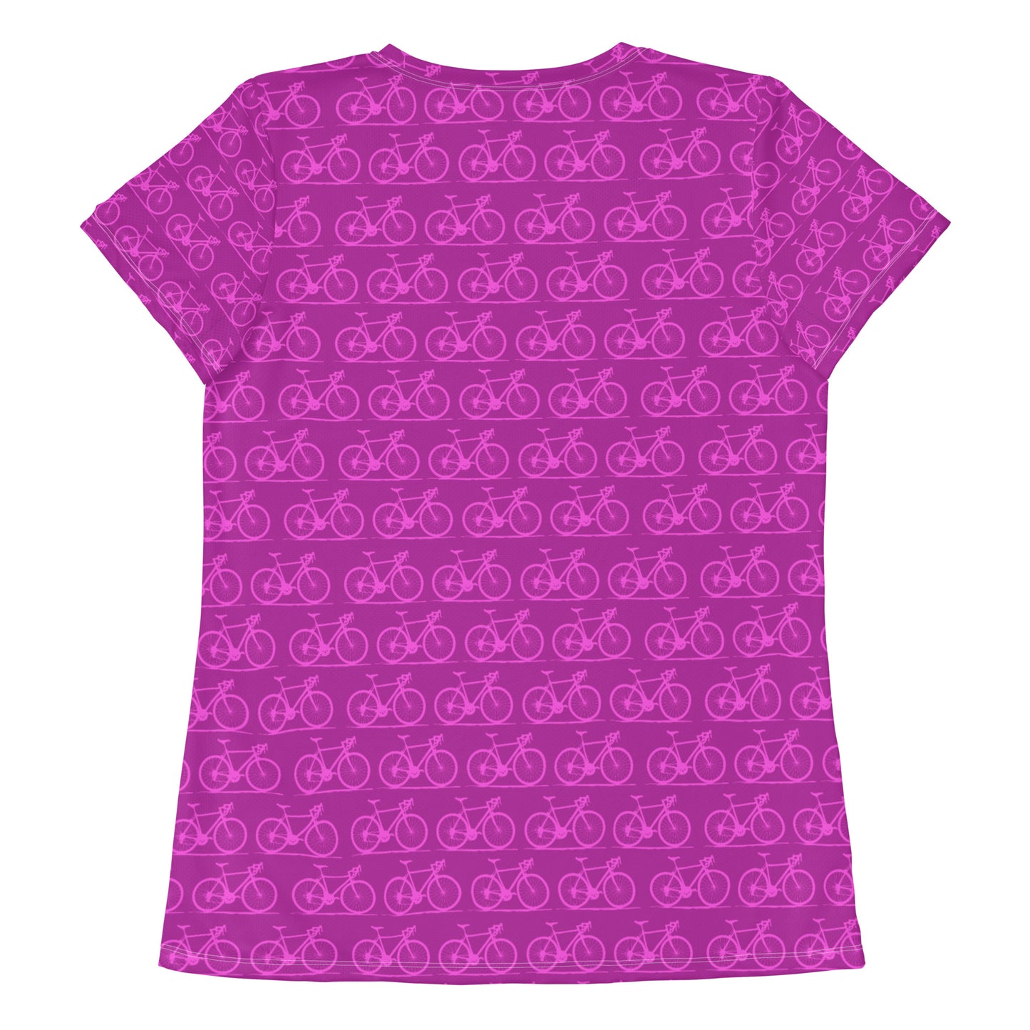 Pink Bike All-Over Print Women's Athletic T-shirt