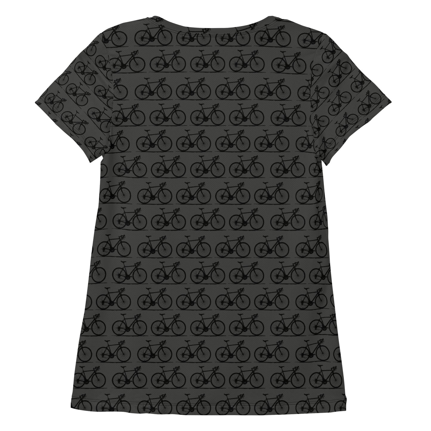 Grey Bikes All-Over Print Women's Athletic T-shirt