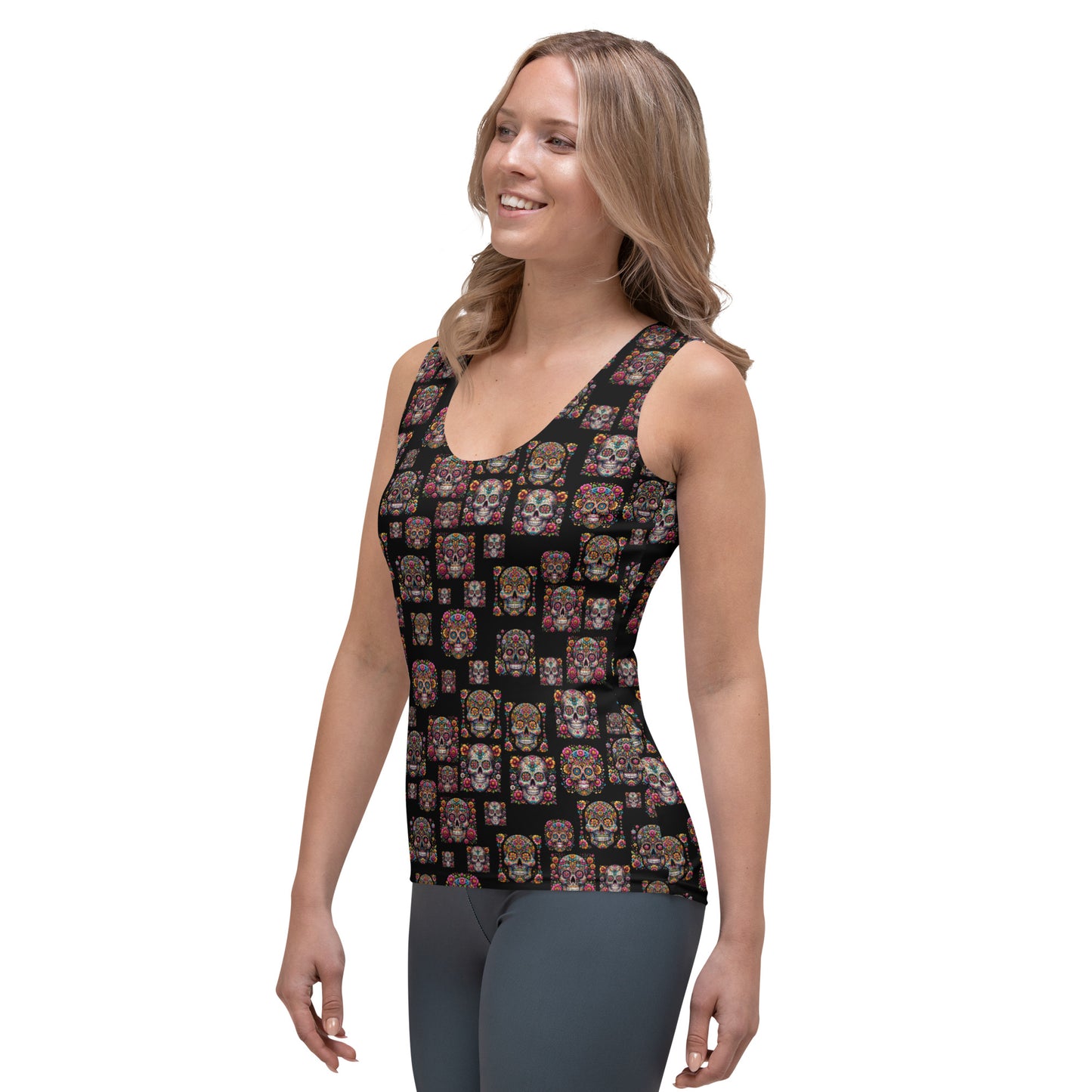 Sugar Skull Sublimation Cut & Sew Tank Top