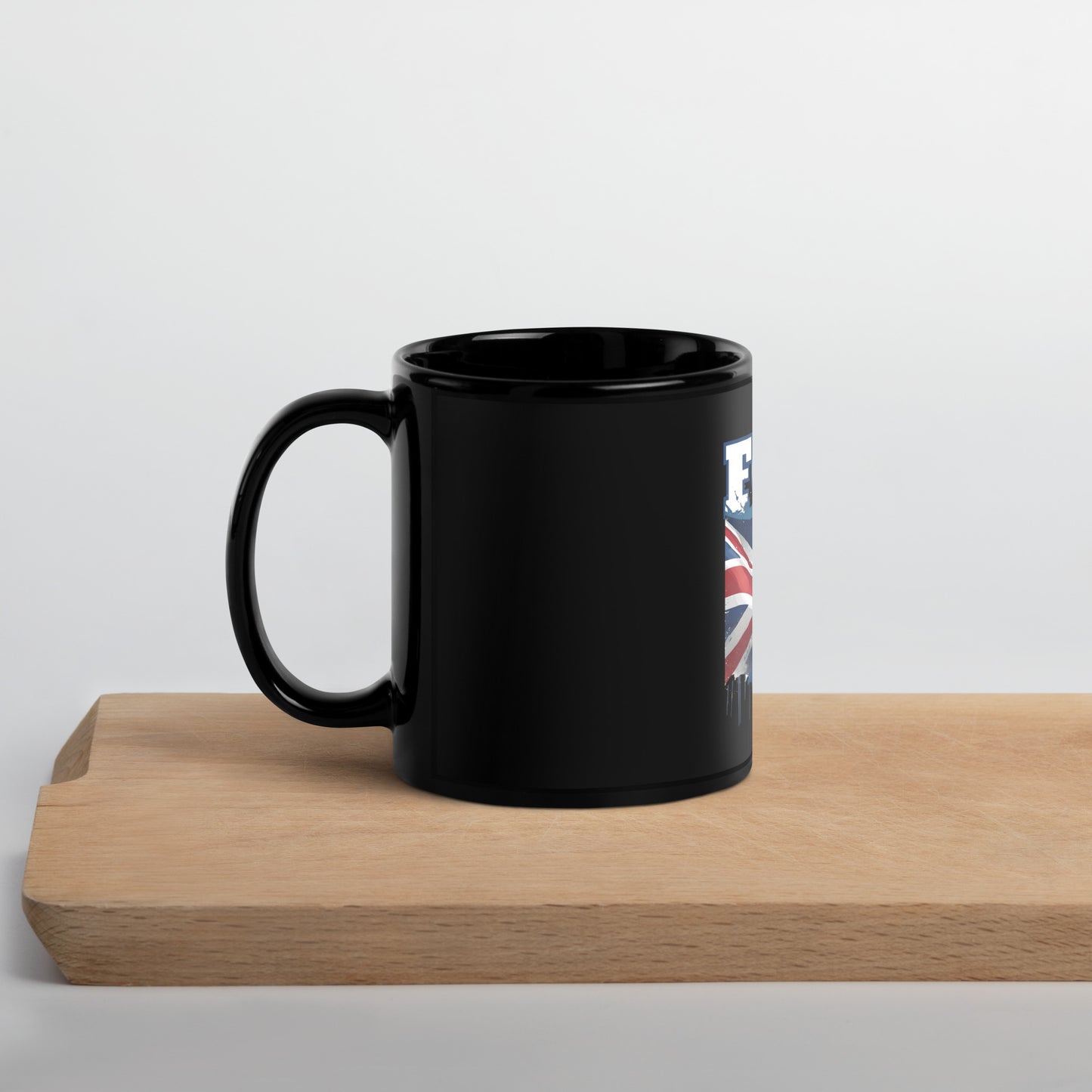 FCUK Union Jack Black Glossy Mug