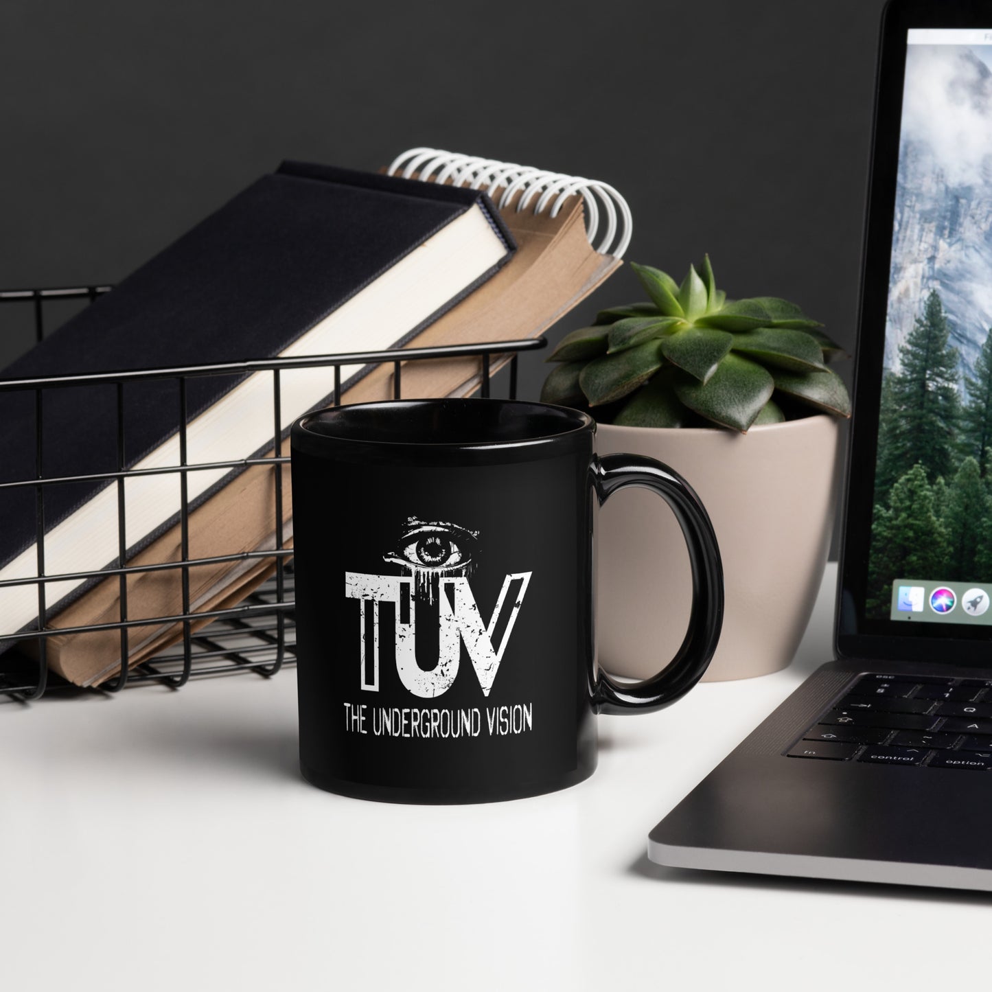 TUV the underground vision Black Glossy Mug