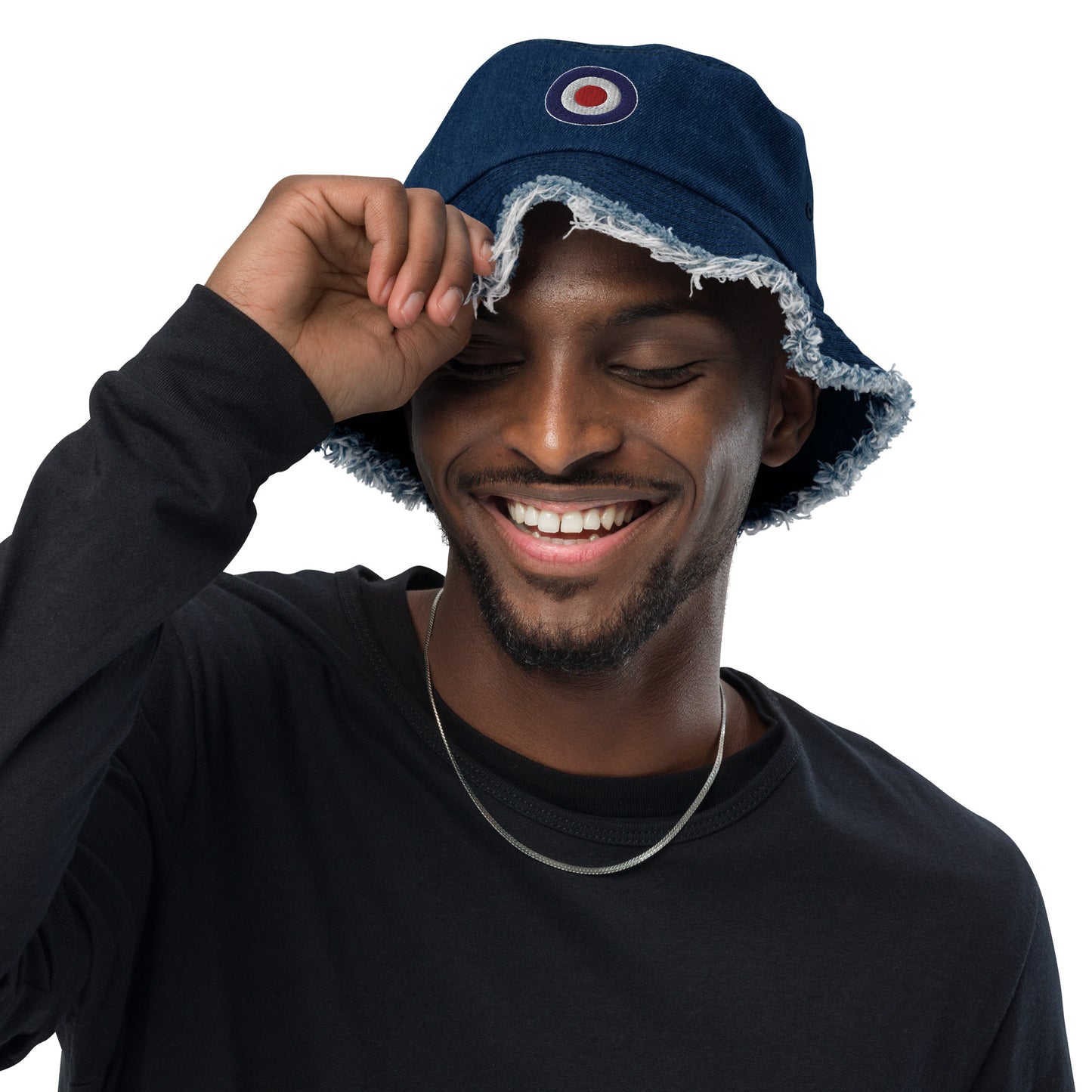 Mods Roundel Distressed denim bucket hat