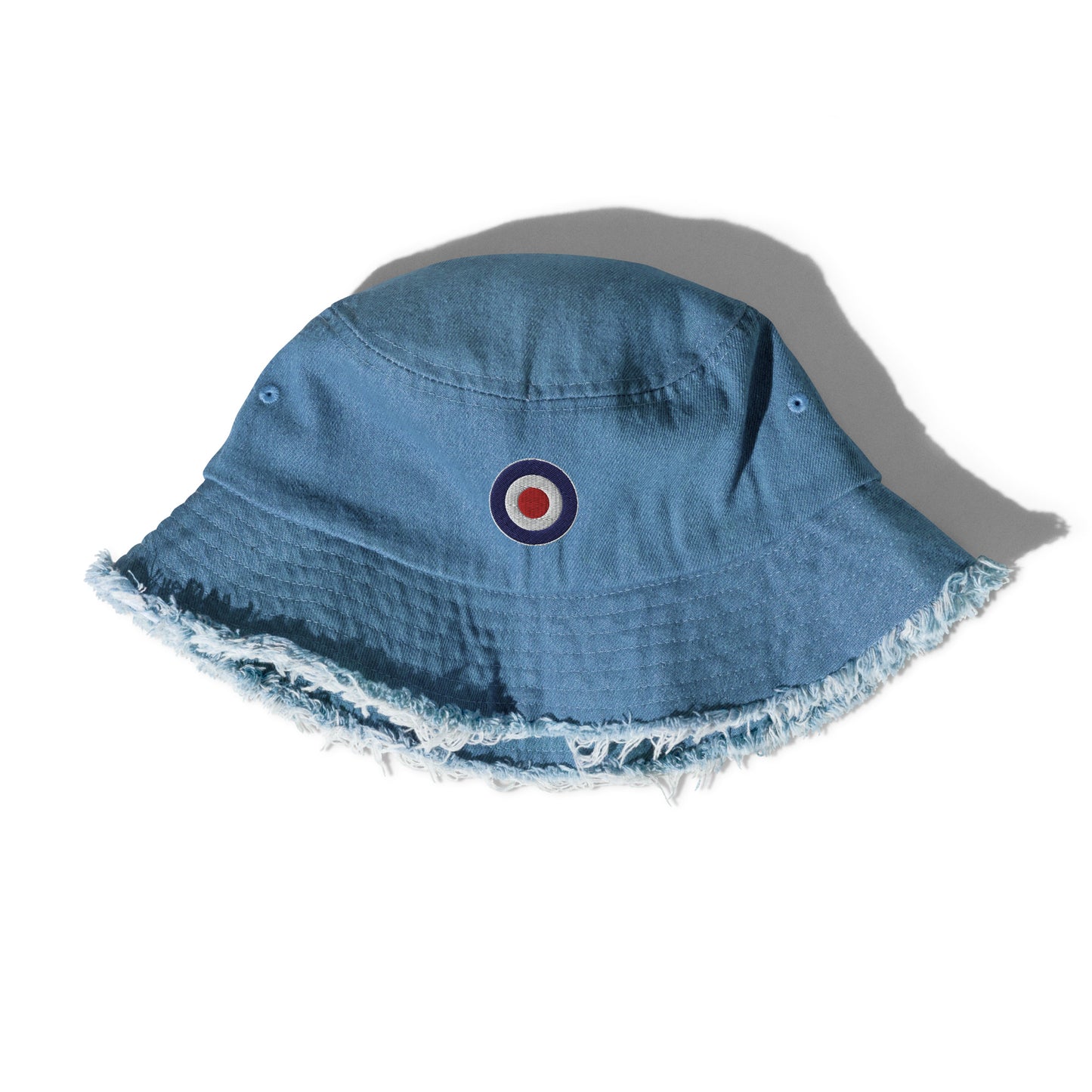 Mods Roundel Distressed denim bucket hat