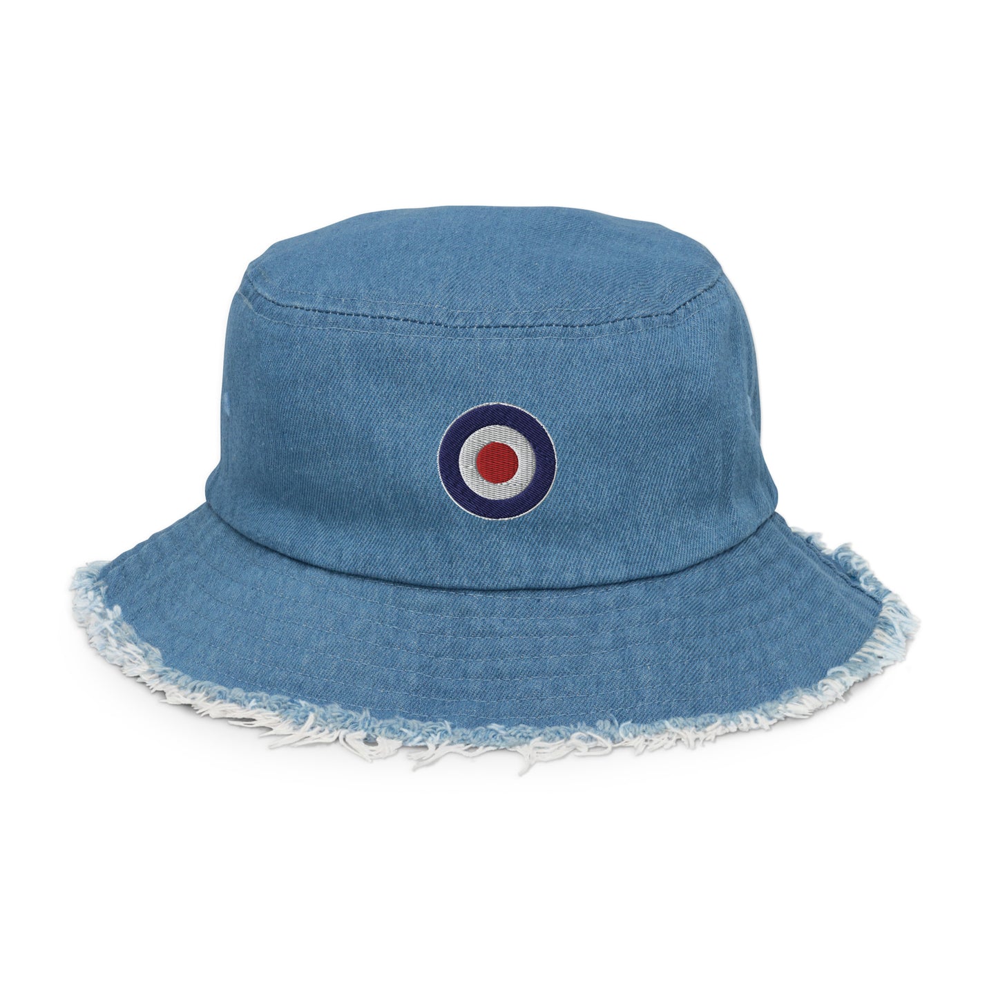 Mods Roundel Distressed denim bucket hat