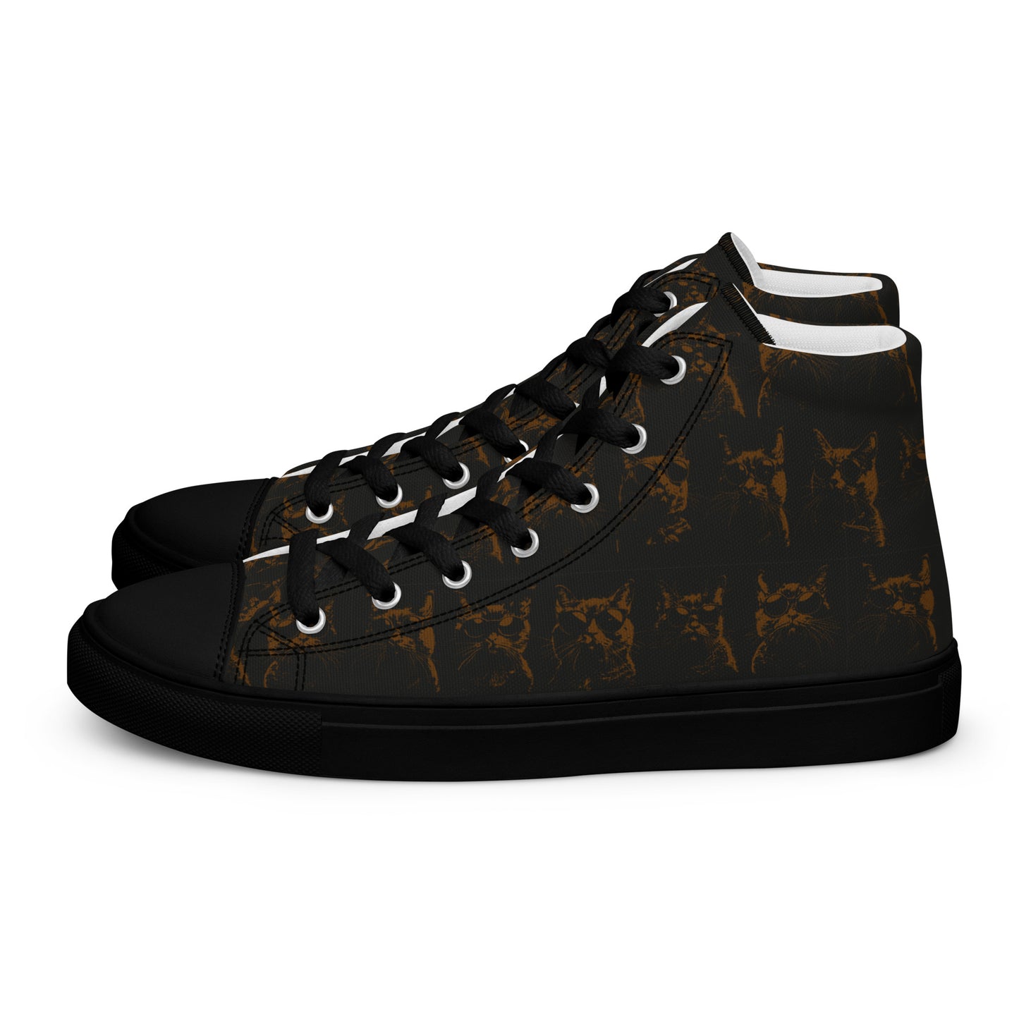 cool cats Men’s high top canvas shoes