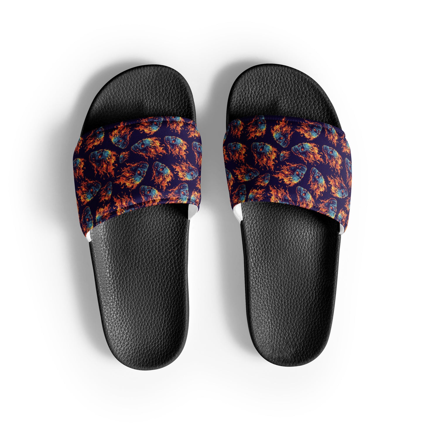 fire skull Men’s slides