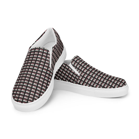 Music Cassette Men’s slip-on canvas shoes