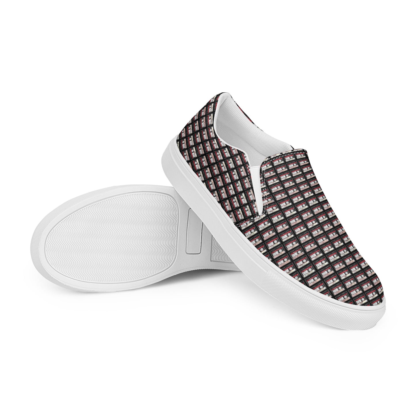 Music Cassette Men’s slip-on canvas shoes