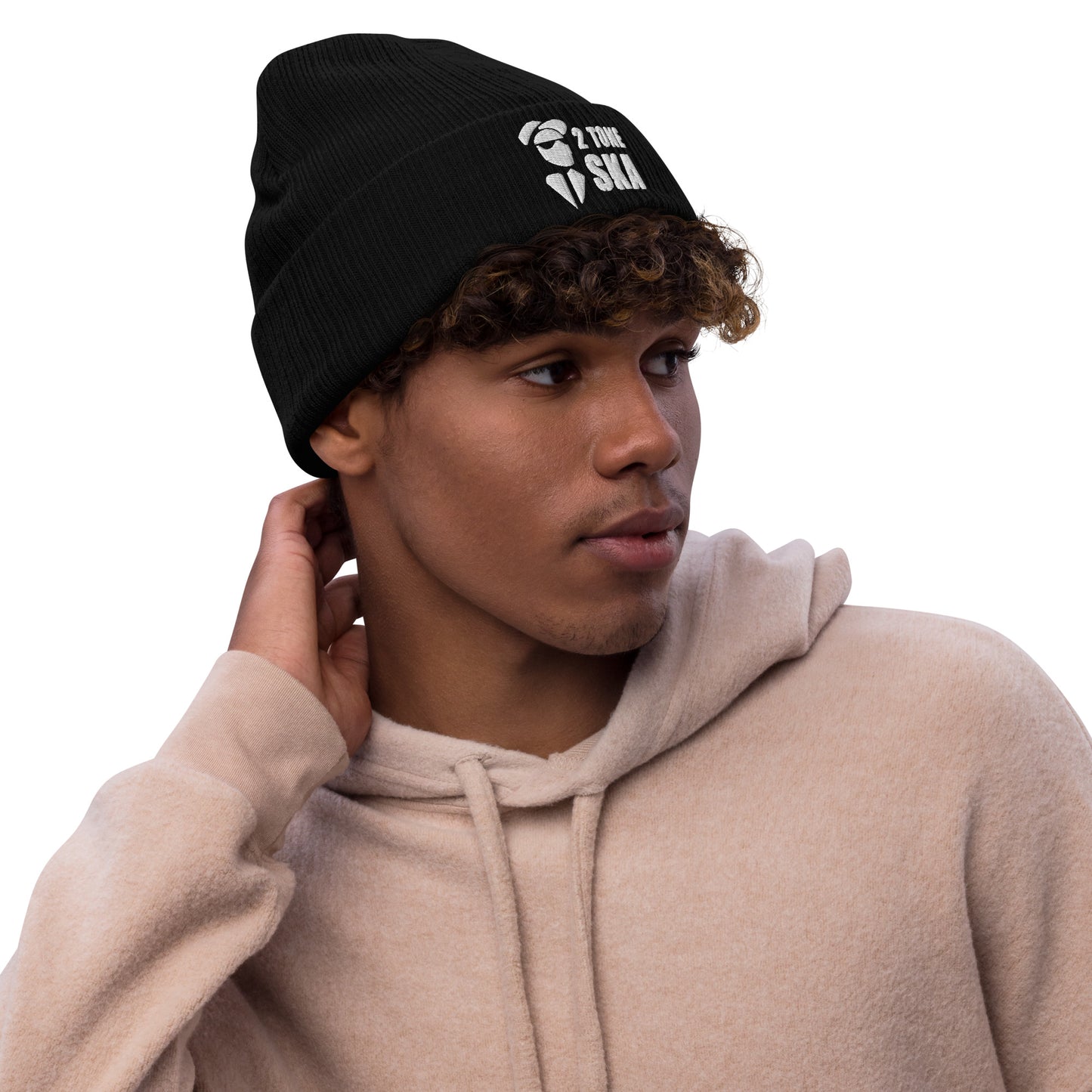 2 Tone Ska Ribbed knit beanie