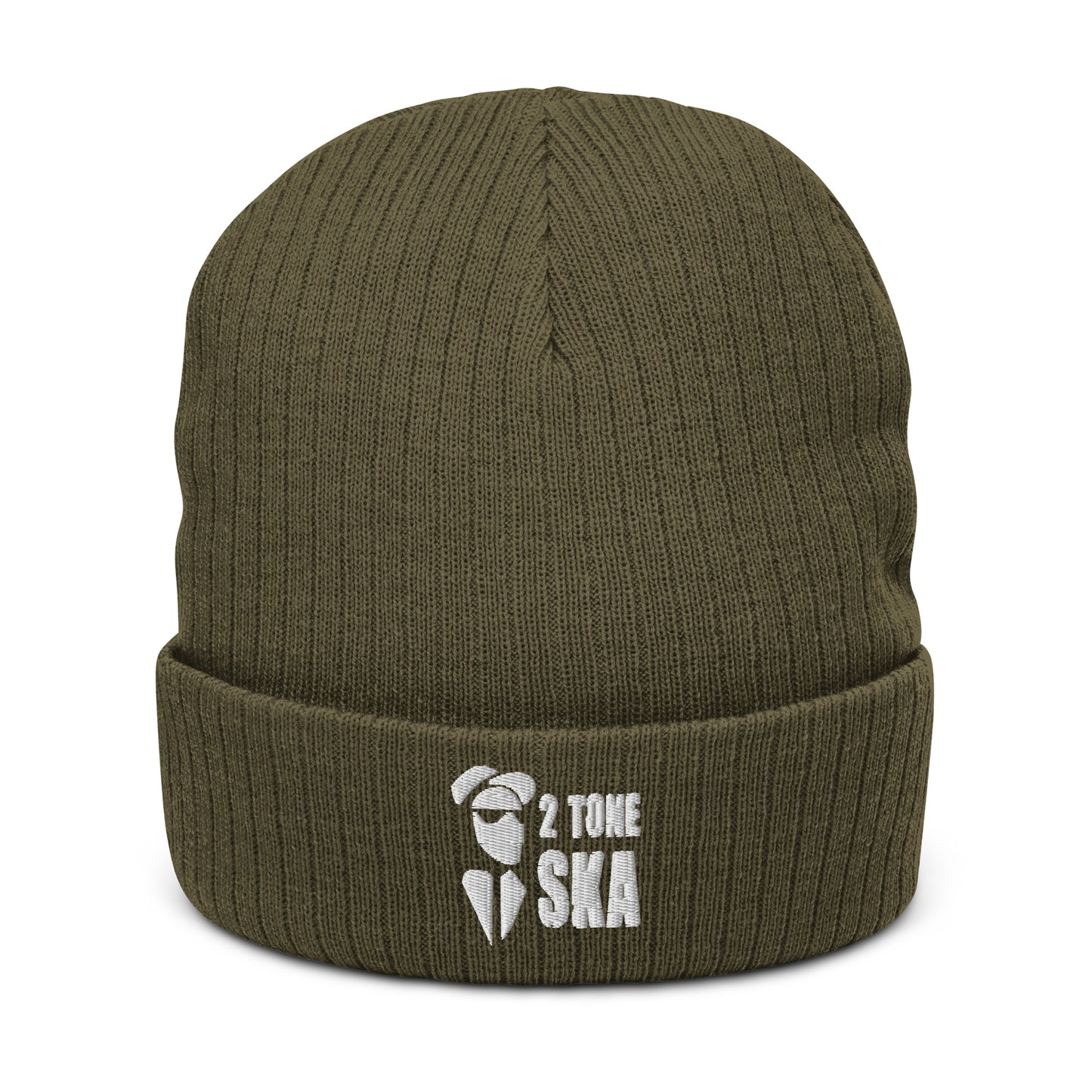 2 Tone Ska Ribbed knit beanie