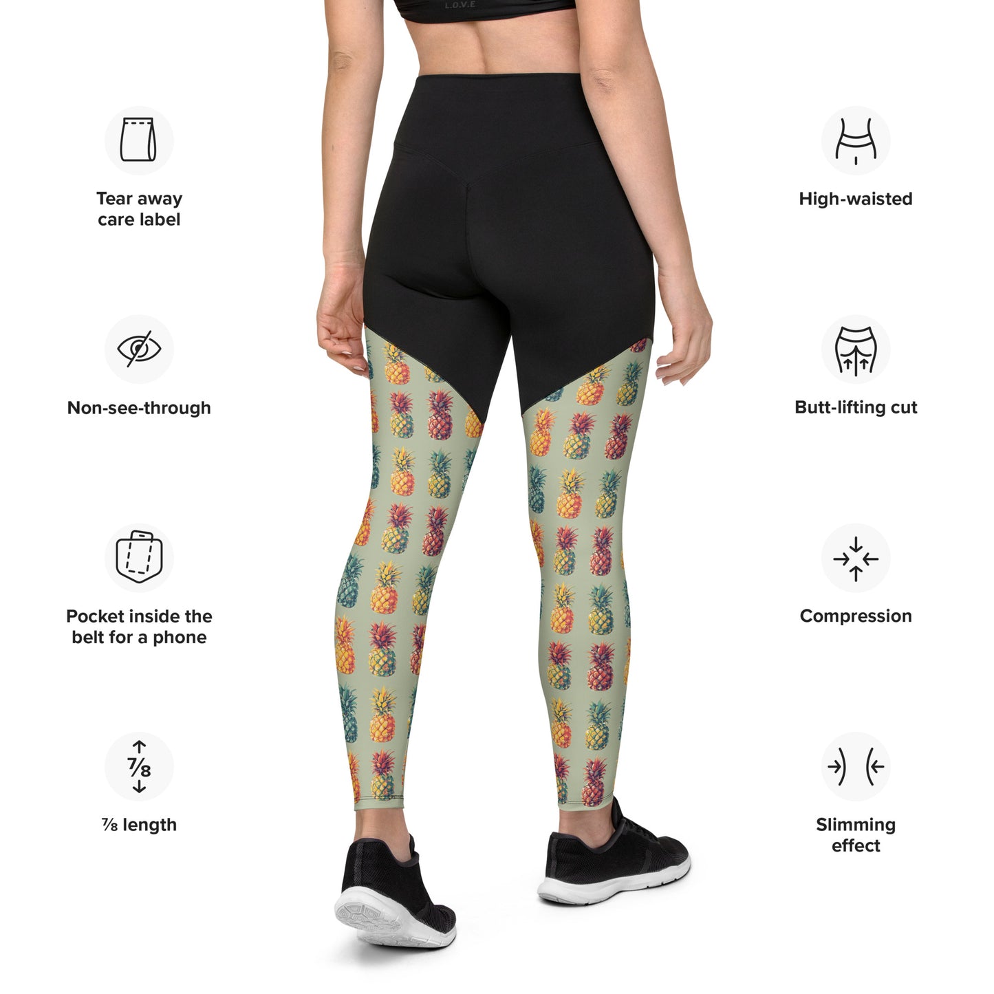 colored ananas Sports Leggings