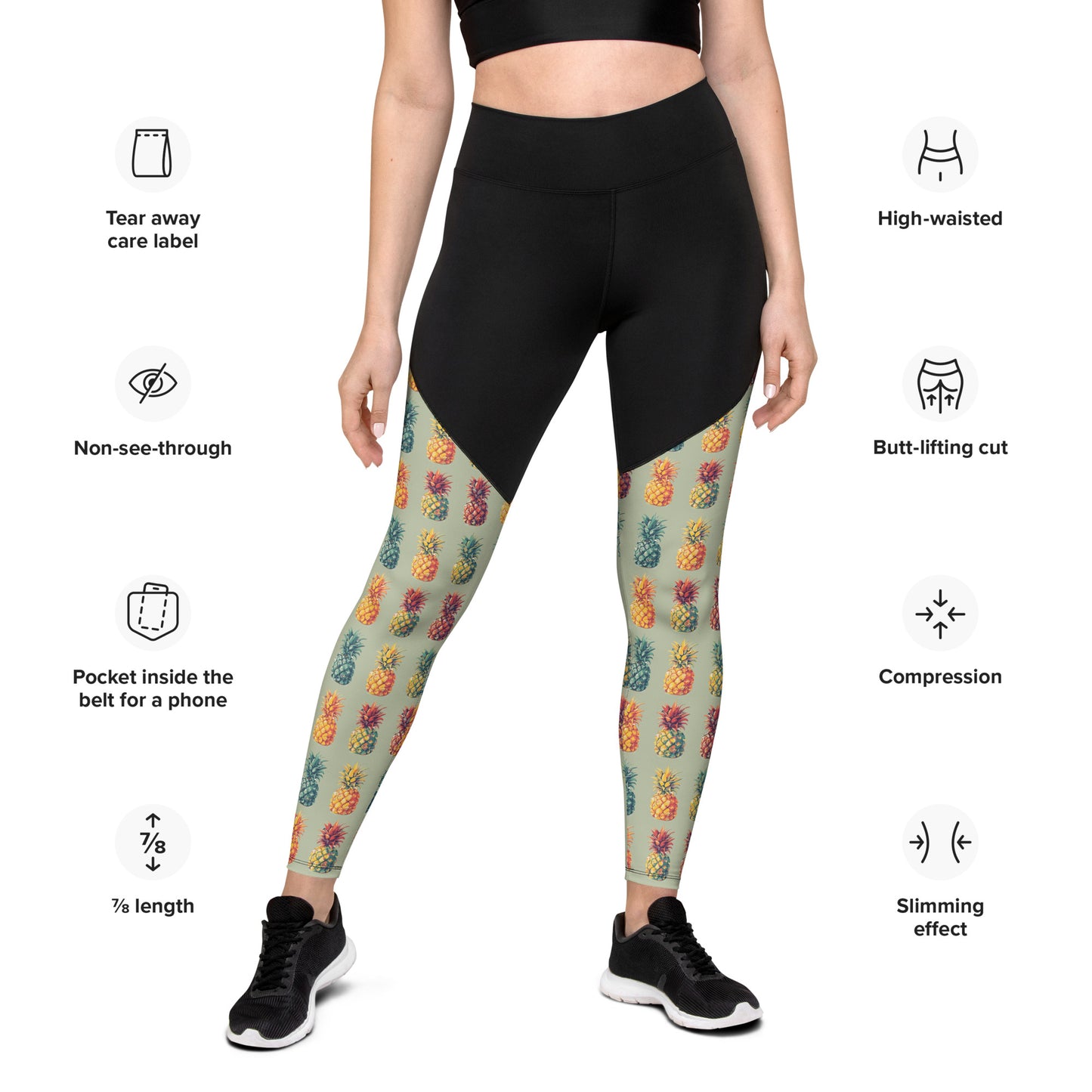 colored ananas Sports Leggings